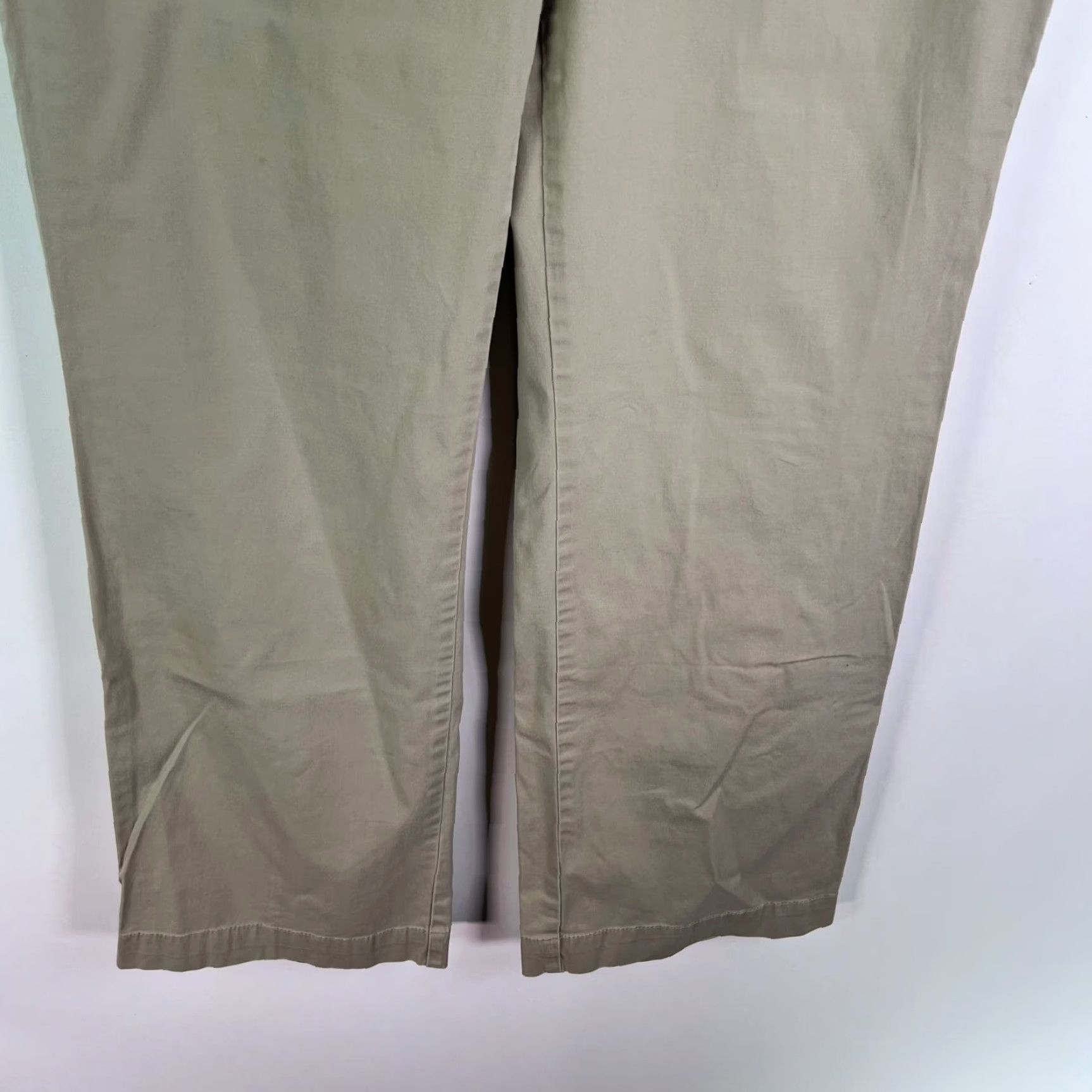 Eddie Bauer VINTAGE Eddie Bauer Chino Pants Womens SZ 10 Beige 32x30 Twill Stretch Flared 90s Womens Size 34" / US 12 / IT 48 - 3 Thumbnail