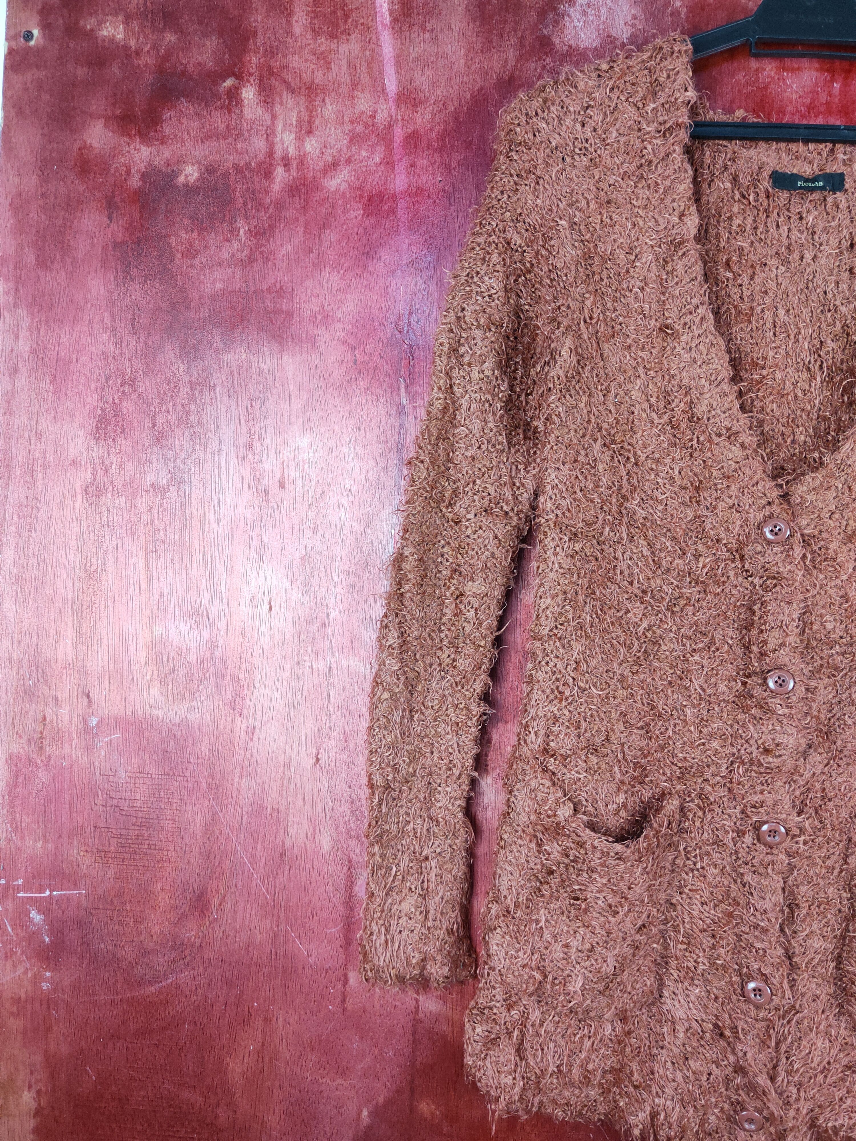 Homespun Knitwear × Japanese Brand Rienda Brown Fur Mohair Knitwear Cardigan #S2002 Size S / US 4 / IT 40 - 3 Thumbnail