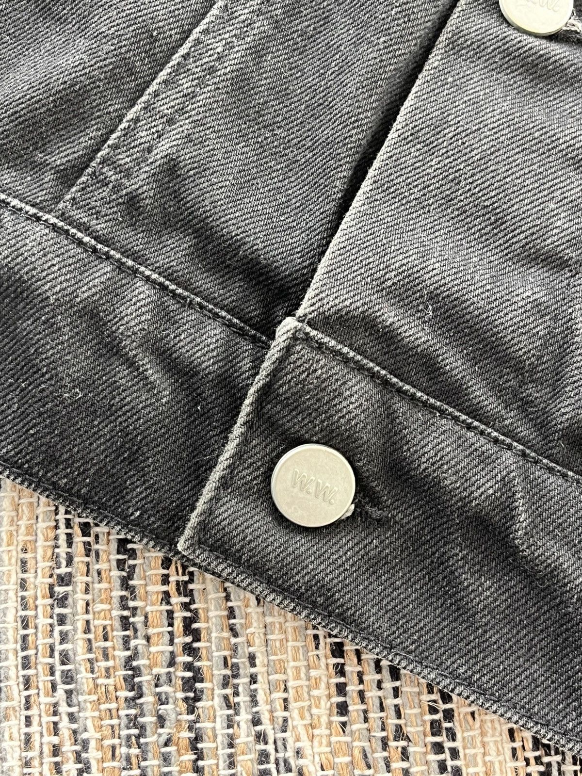 Wood Wood Vintage rare Wood Wood Black Denim Jacket Avantgarde Y2K Size US M / EU 48-50 / 2 - 10 Thumbnail