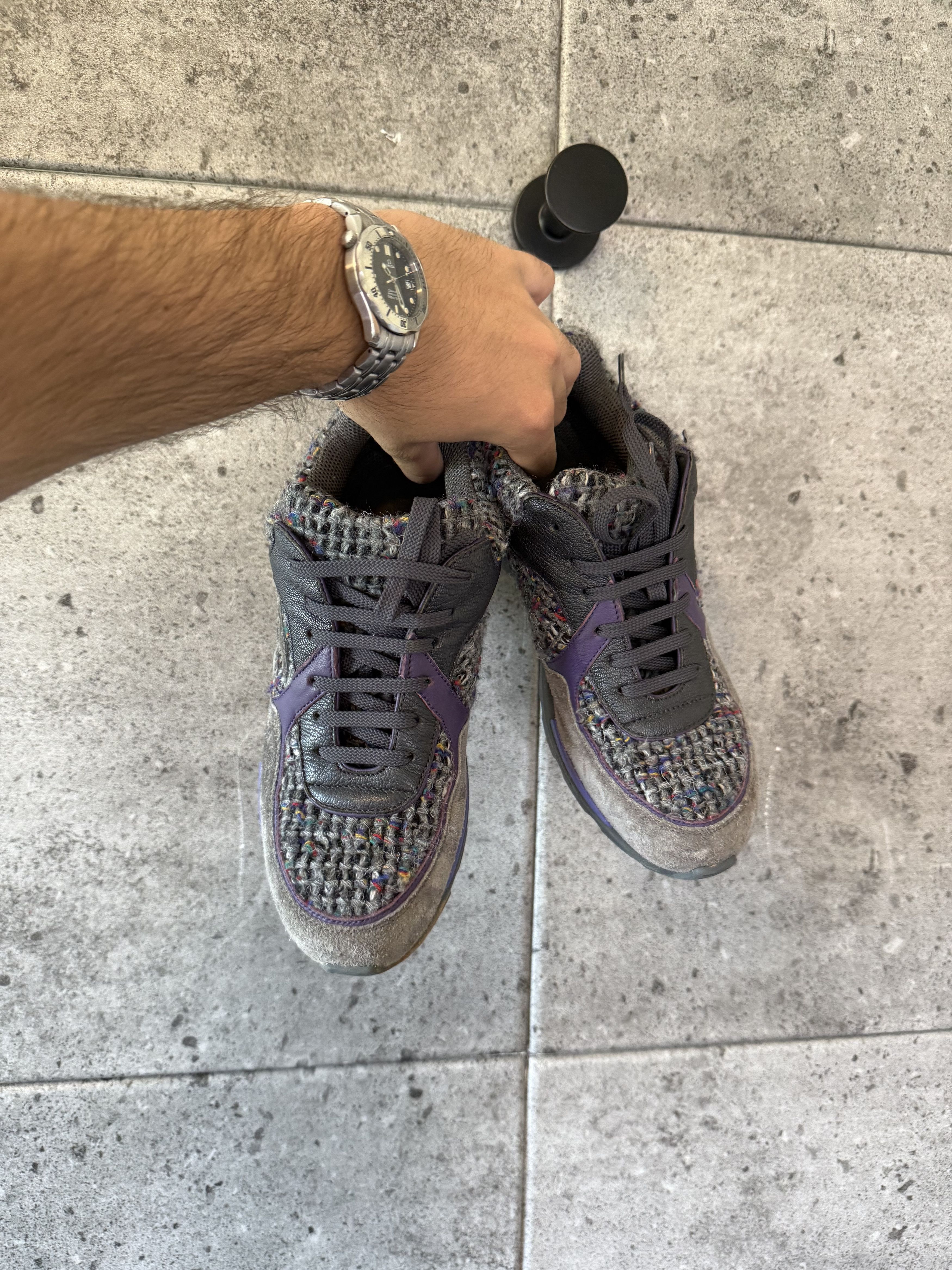 Chanel Chanel tweed double c trainer sneakers Size US 6 / EU 39 - 2 Thumbnail