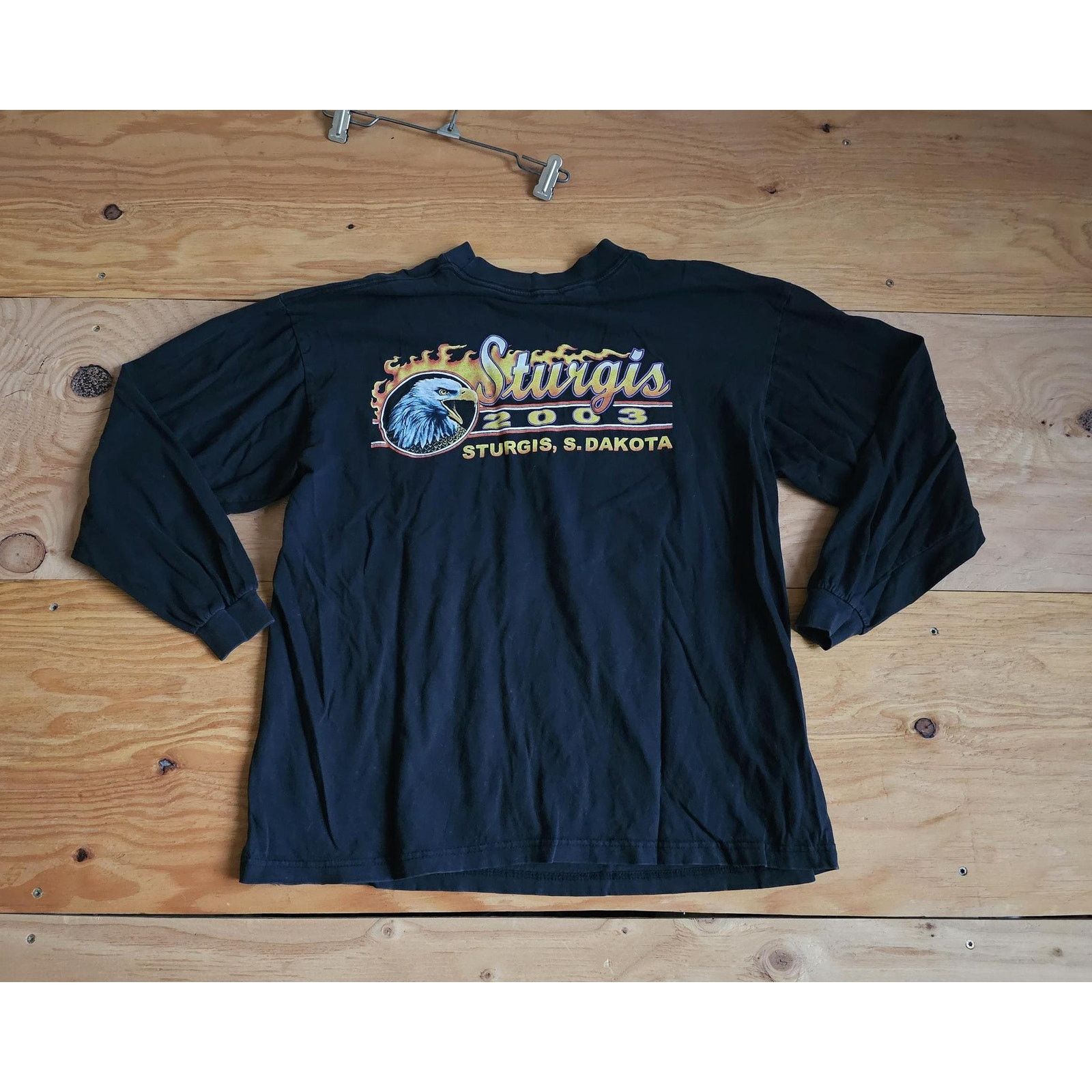Other Sturgis 2003 Eagle Motorcycle Black Long Sleeve T-shirt Sz L Size US L / EU 52-54 / 3 - 3 Thumbnail