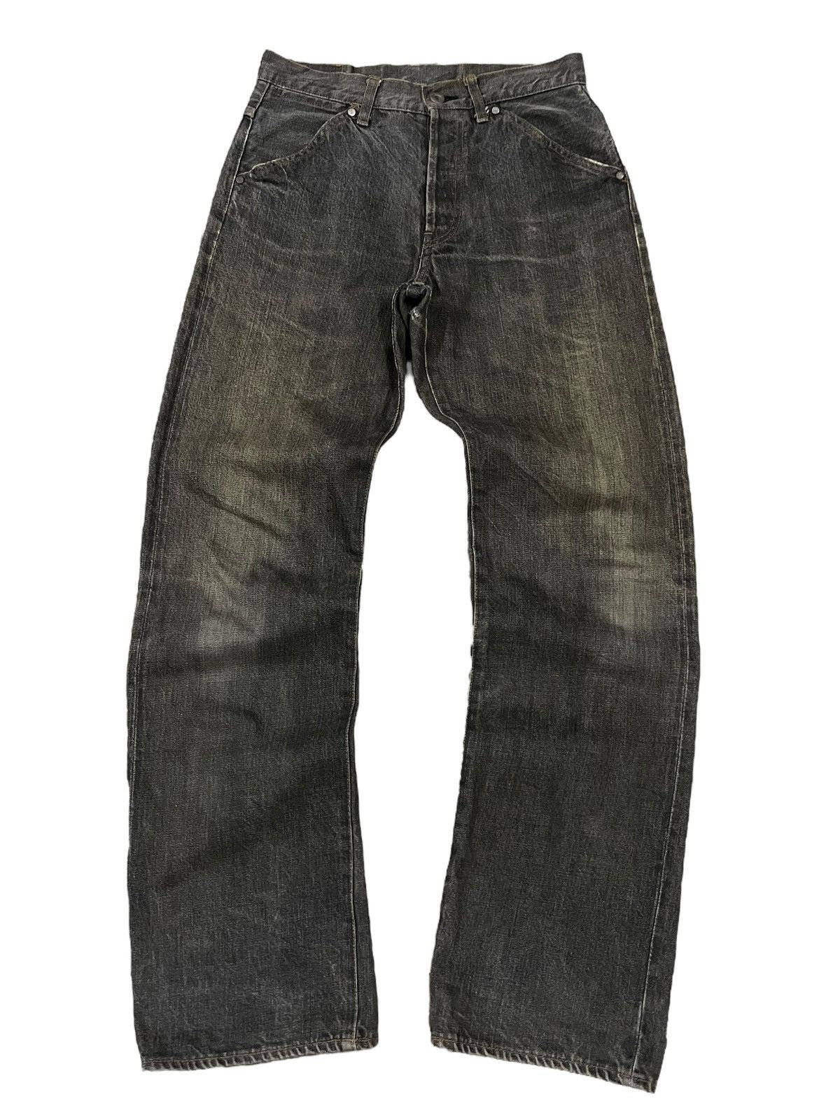 If Six Was Nine Vintage Japanese Virus Denim Paranoia Factory Mud Max Jeans Size US 29 - 5 Thumbnail