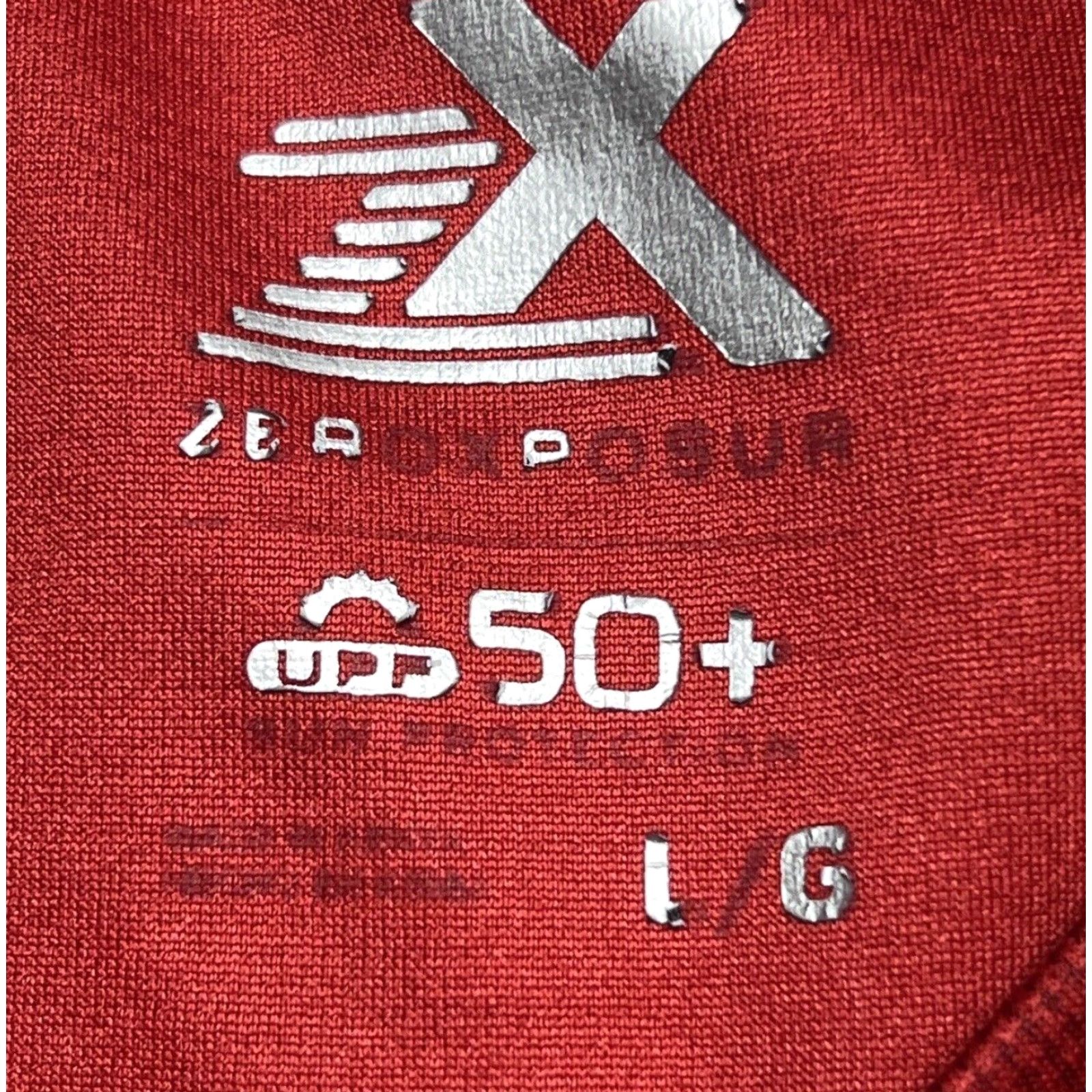 ZeroXposur ZeroXposur Shirt Men Large Red UPF 50+ Sun Protection Polyester SS Size US L / EU 52-54 / 3 - 2 Thumbnail