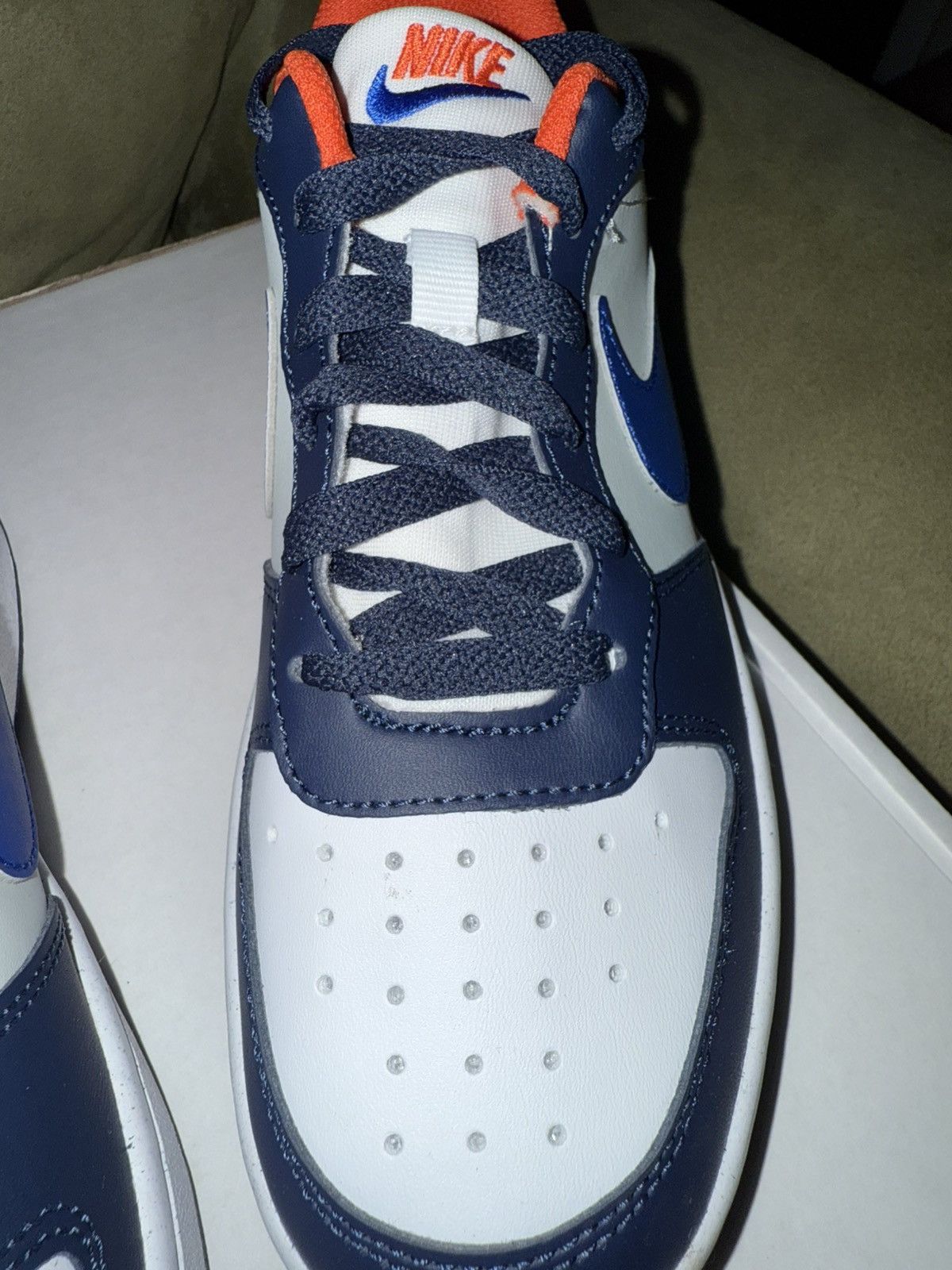 Nike Nike Court Borough Low! NEW! GS 5y Midnight Navy/Team Orange Size US 5 / EU 37 - 9 Thumbnail