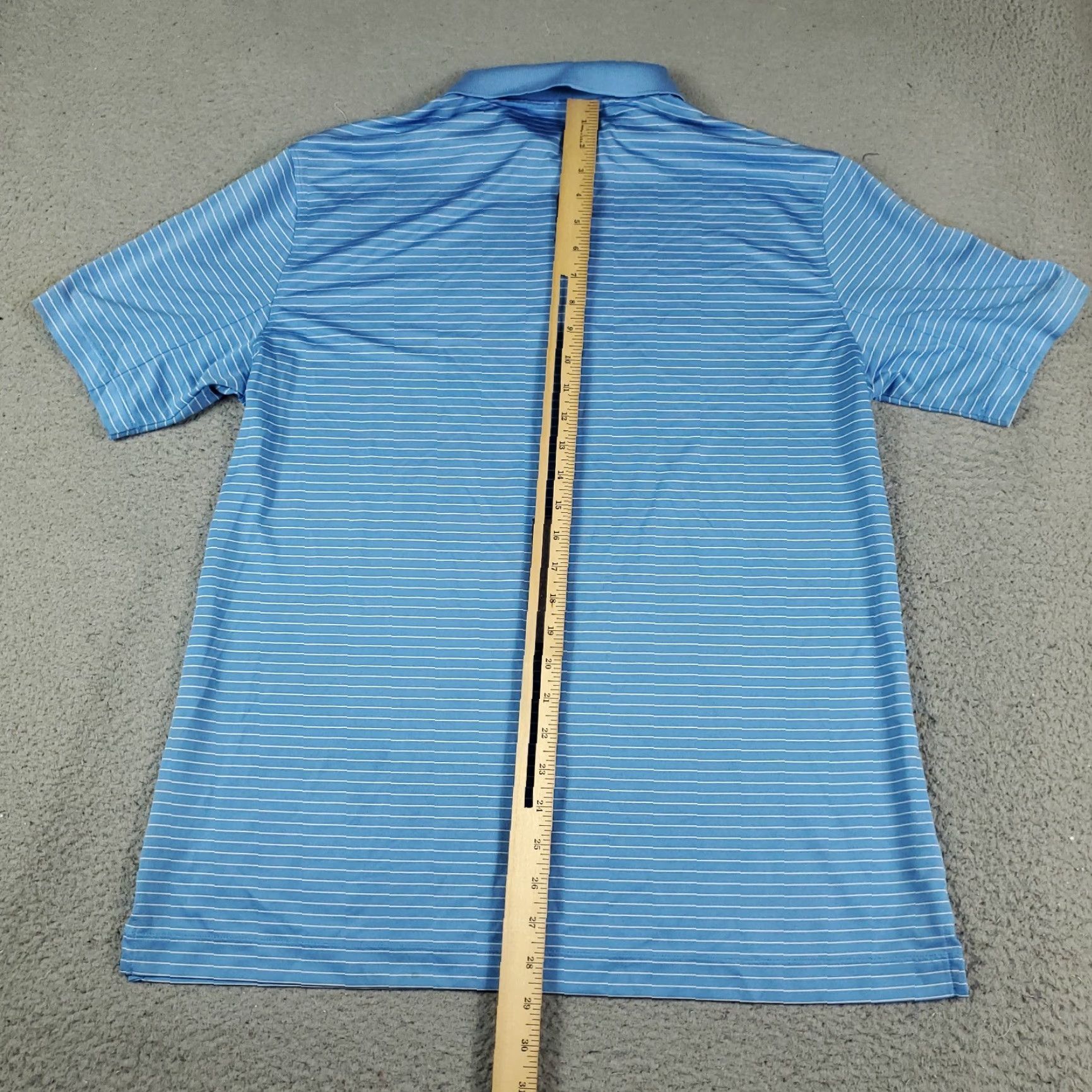 Nike Nike Polo Shirt Mens L Blue Striped Swoosh Golf Casual Short Sleeve - Polo Mens Blue Nike Shirt Size US L / EU 52-54 / 3 - 3 Thumbnail