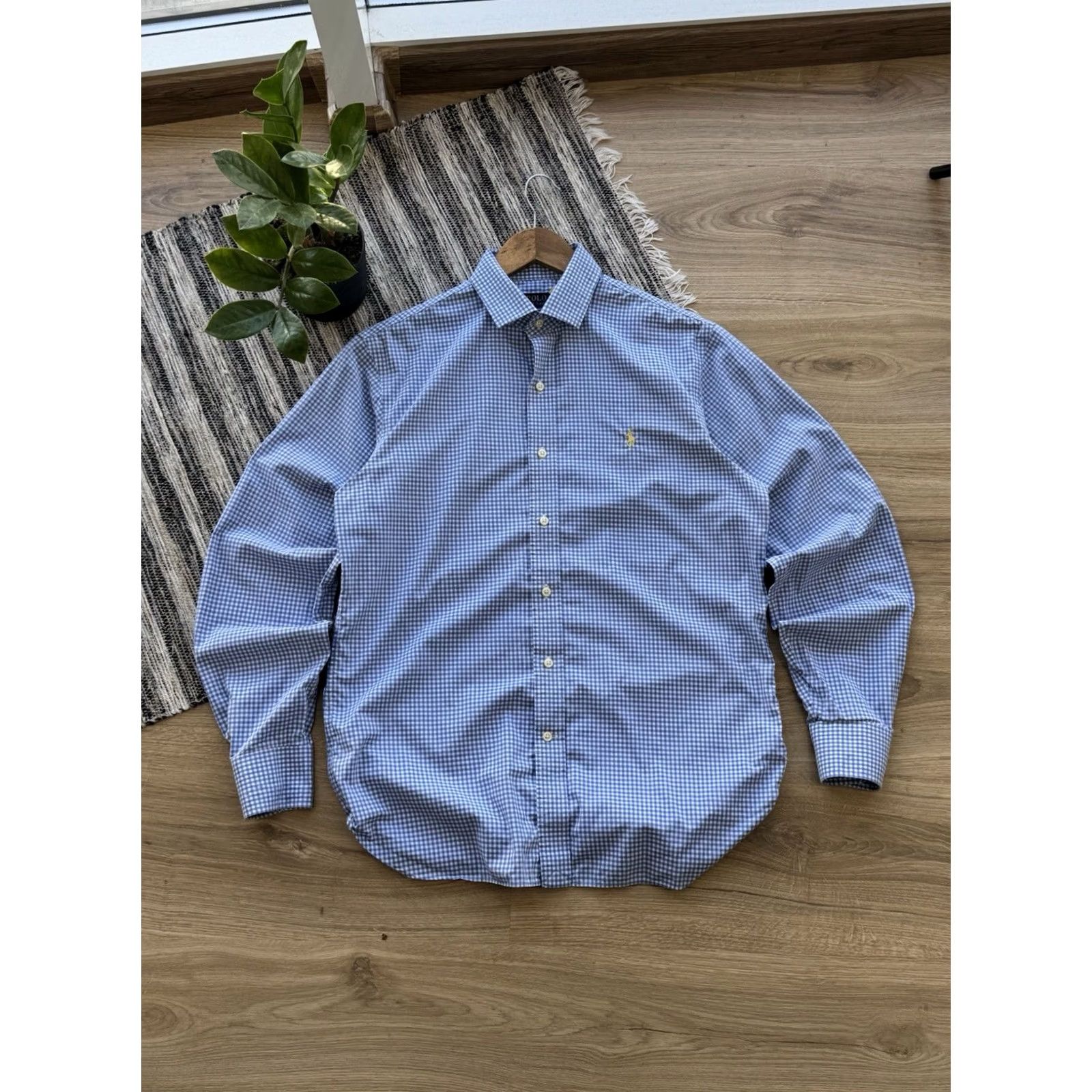 Polo Ralph Lauren VINTAGE Polo Ralph Lauren Shirt Plaid Checked Blue White Button Up Luxury Shirt Men M Size US M / EU 48-50 / 2 - 3 Thumbnail