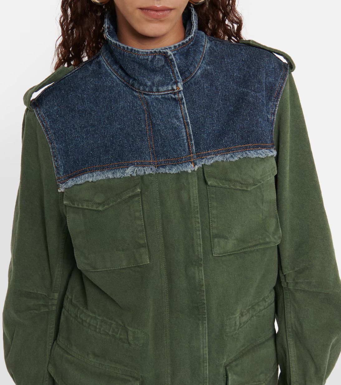 Chloe o1loc1c0425 CHC23 Jacket in Blue & Green Size L / US 10 / IT 46 - 6 Thumbnail