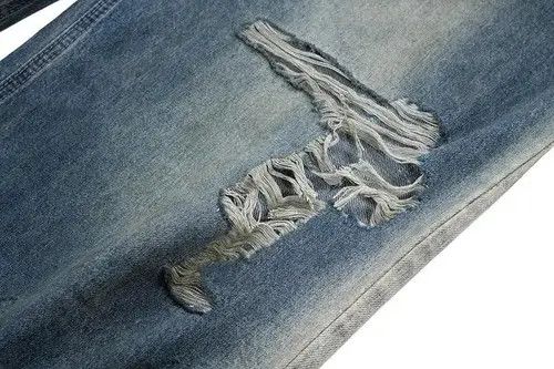 Japanese Brand × Jean Vintage Frayed Hole Baggy Jeans Size US 34 / EU 50 - 3 Thumbnail