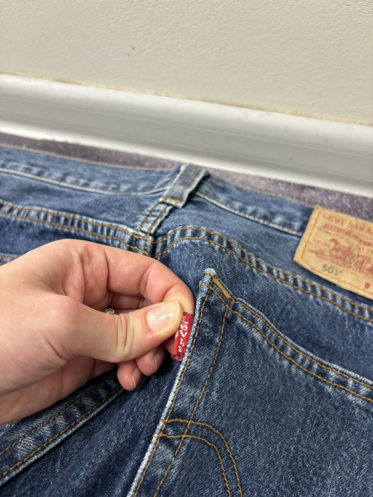 Levi's Vintage Levi’s 501 Men’s Straight Fit Blue USA Denim Jeans Size US 33 - 6 Thumbnail