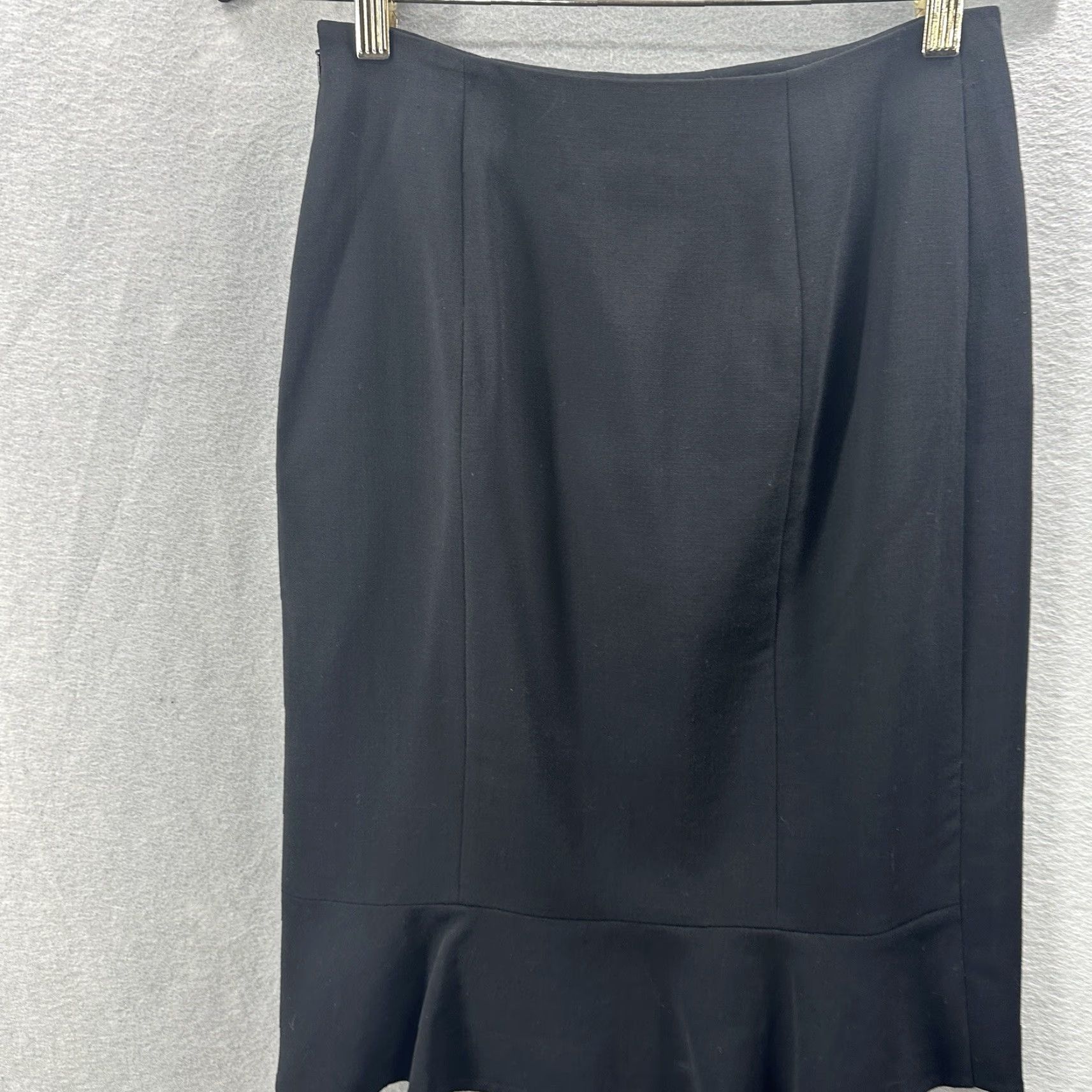 Akris Akris Pencil Skirt Womens 4 Wool Lined Knee Length Ruffle Quiet Luxury Core Size 27" / US 4 / IT 40 - 6 Thumbnail