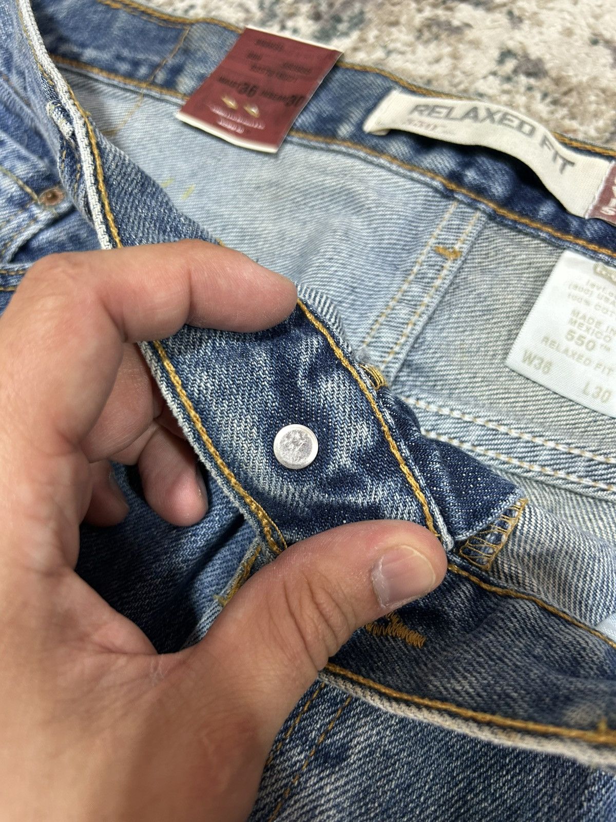 Levi's Vintage Y2k Levi’s 550 Relaxed Fit Denim Jeans Deadstock Size US 36 / EU 52 - 6 Thumbnail
