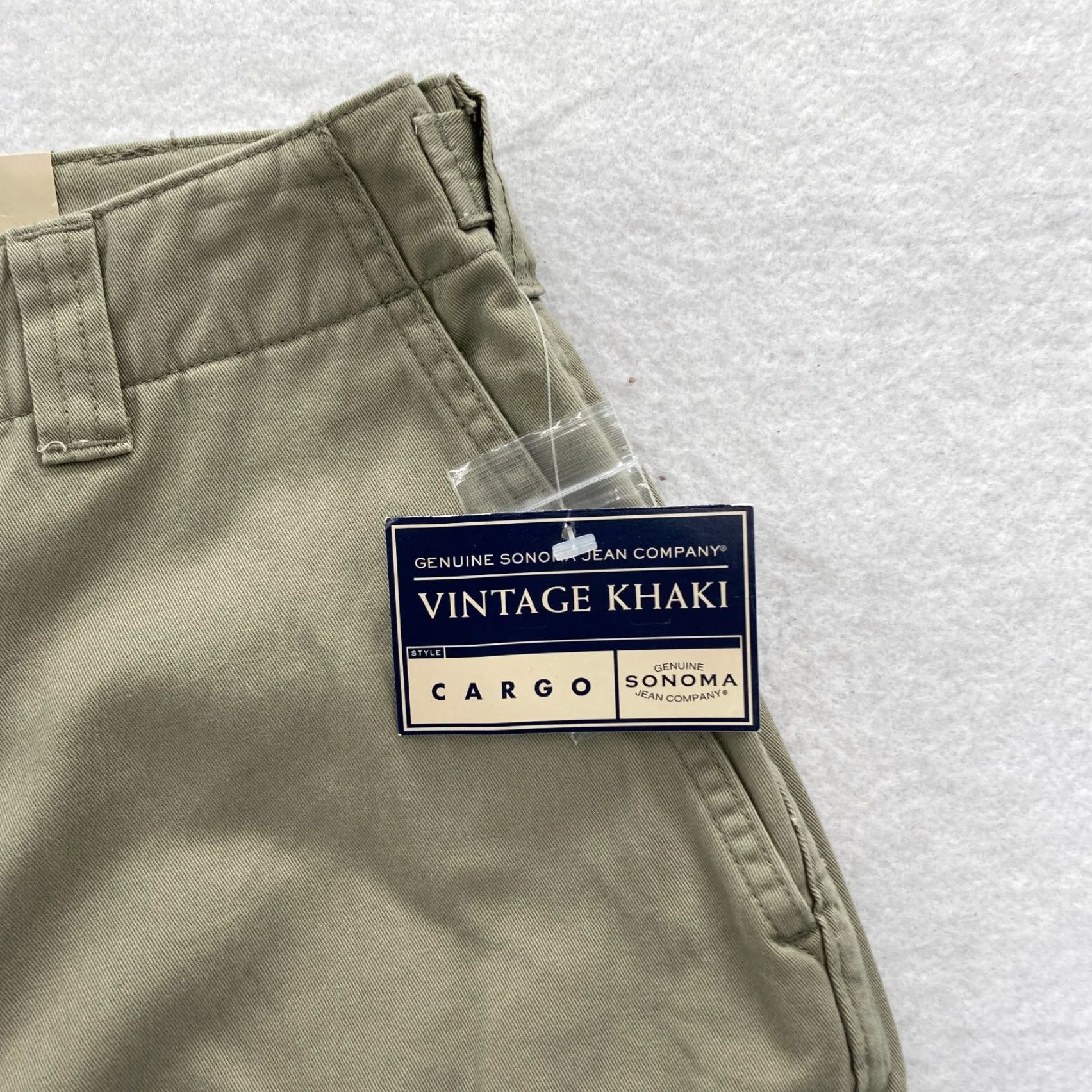 Vintage VINTAGE Sonoma Cargo Pants Mens 32x32 Khaki Brown Straight Leg Mid Rise NWT Size US 32 / EU 48 - 3 Thumbnail