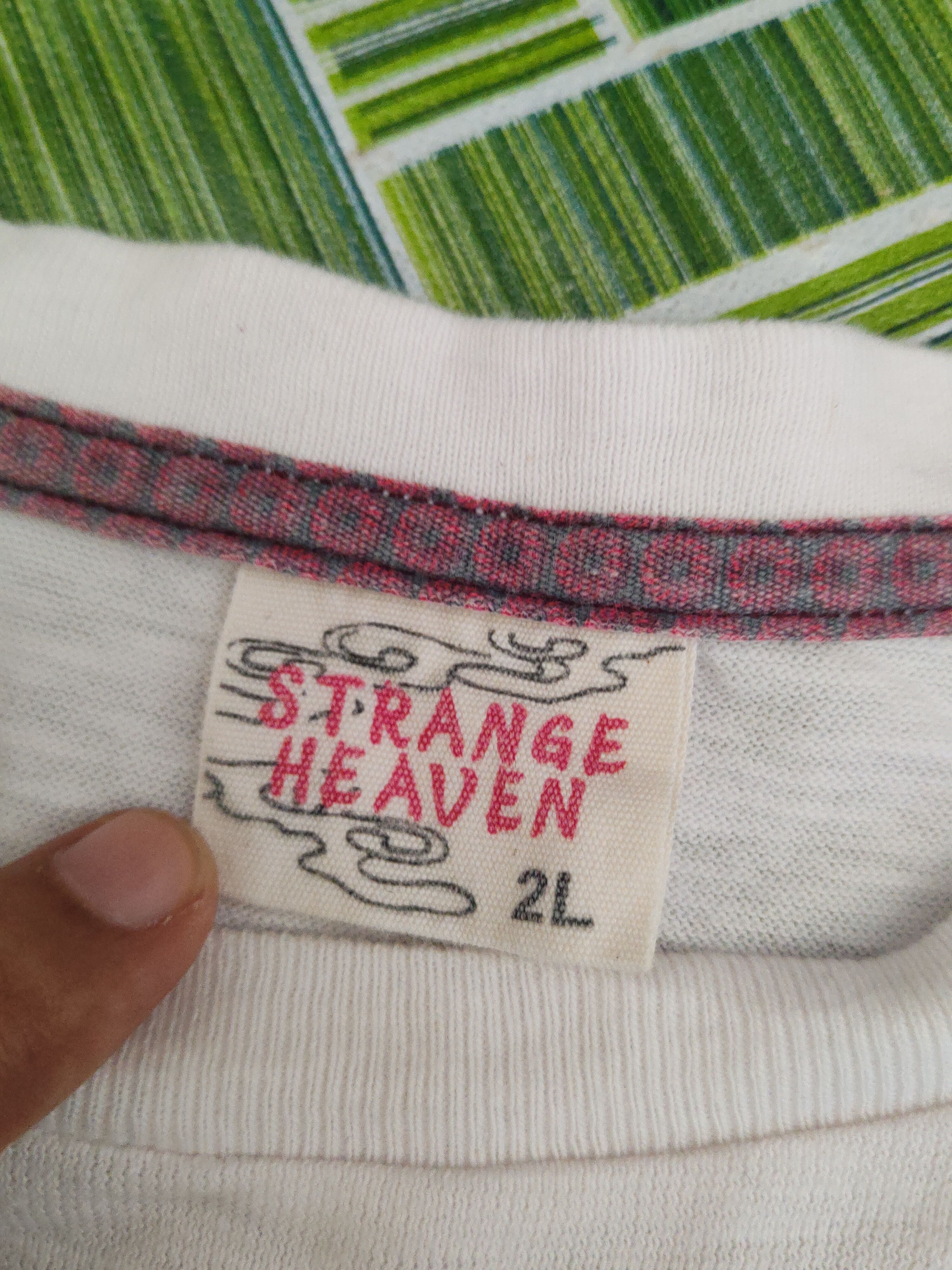 Japanese Brand DL Strange Heaven White Short Sleeve T-shirts #S2879 Size US L / EU 52-54 / 3 - 12 Thumbnail