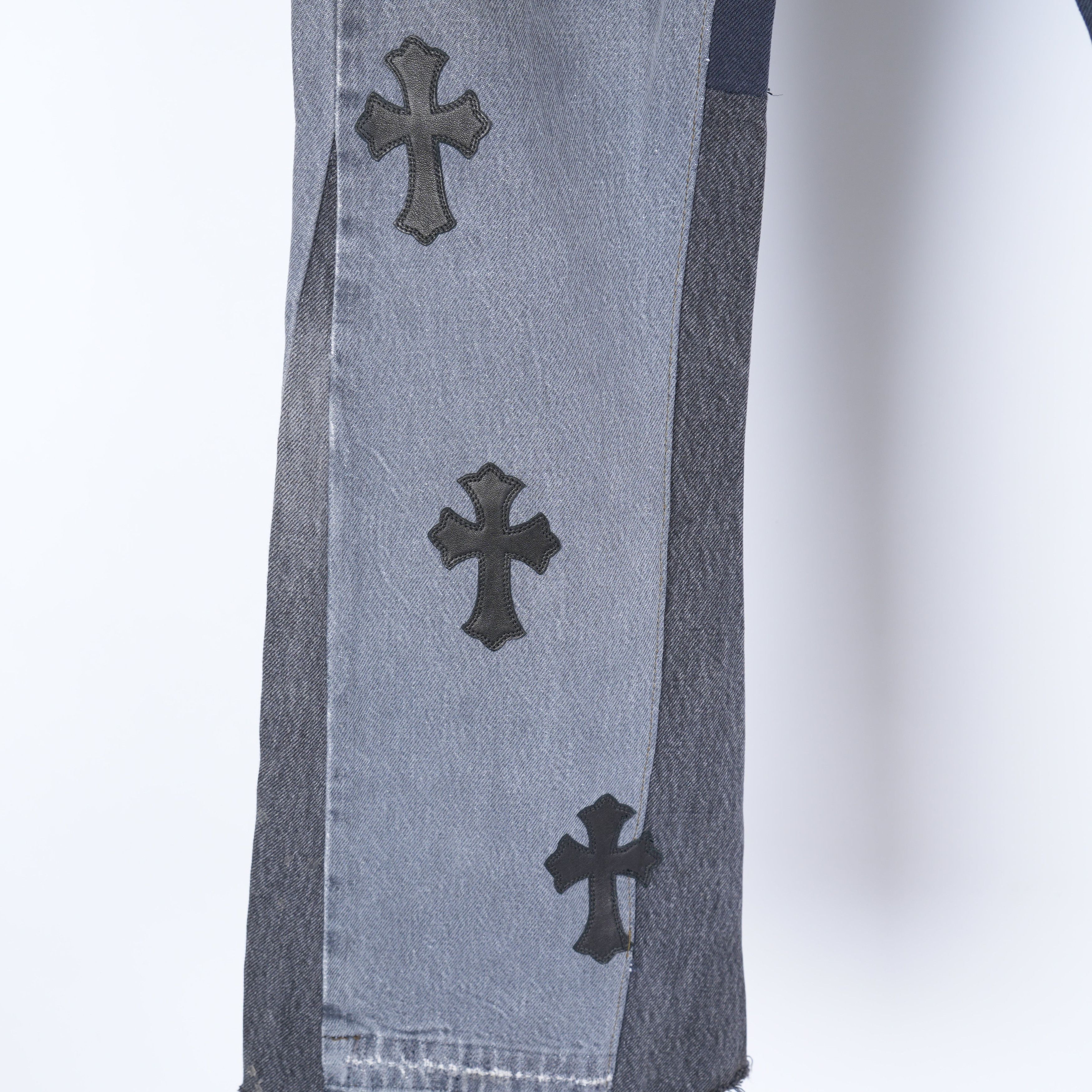 Chrome Hearts CHROME HEARTS X GALLERY DEPT CROSS PATCH LEVI'S DENIM Size US 30 / EU 46 - 4 Thumbnail
