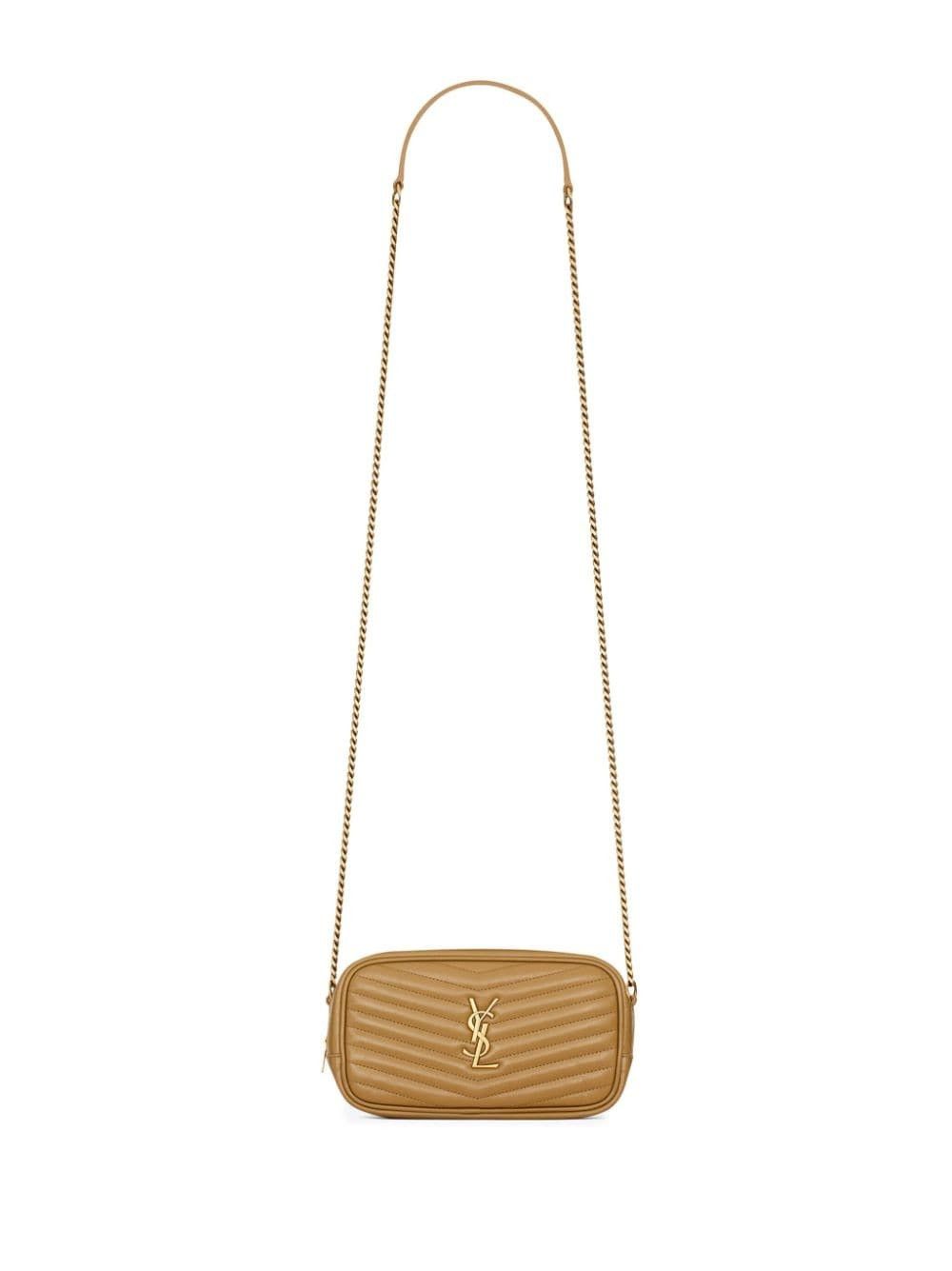 Saint Laurent Paris o1b1hav110225 Size: OS/ Mini Lou Bag Quilted Leather Beige Size ONE SIZE - 1 Thumbnail