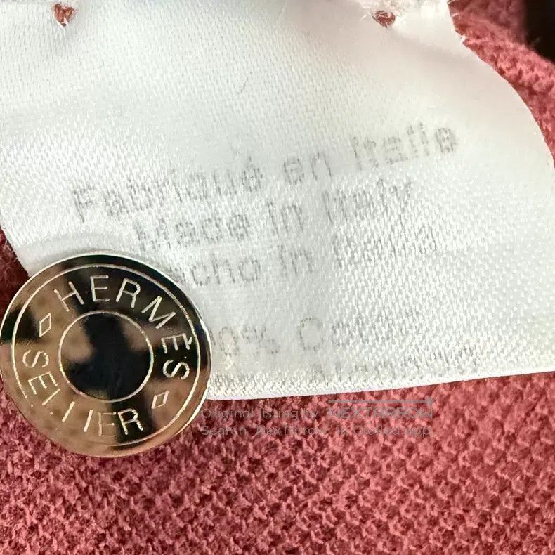 Hermes Hermes Brick Red Patchwork Vertical Button Short Sleeve Po Size US XL / EU 56 / 4 - 5 Thumbnail