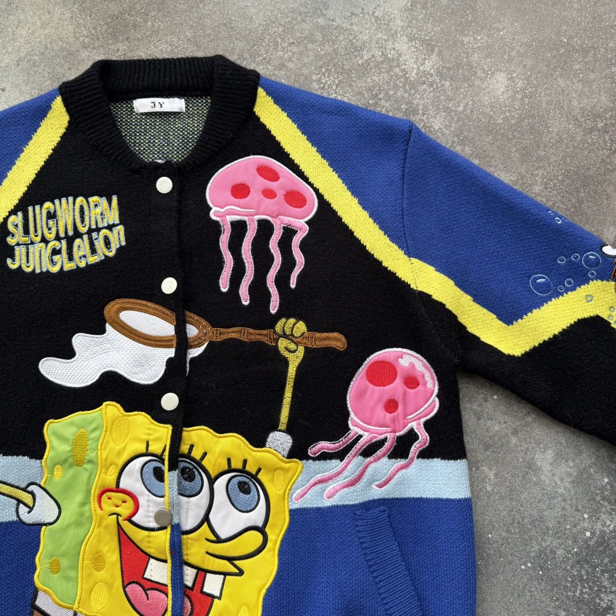 20471120 Sponge Bob Y2K 2000’s Aesthetic Knit Bomber Jacket Size US M / EU 48-50 / 2 - 4 Thumbnail