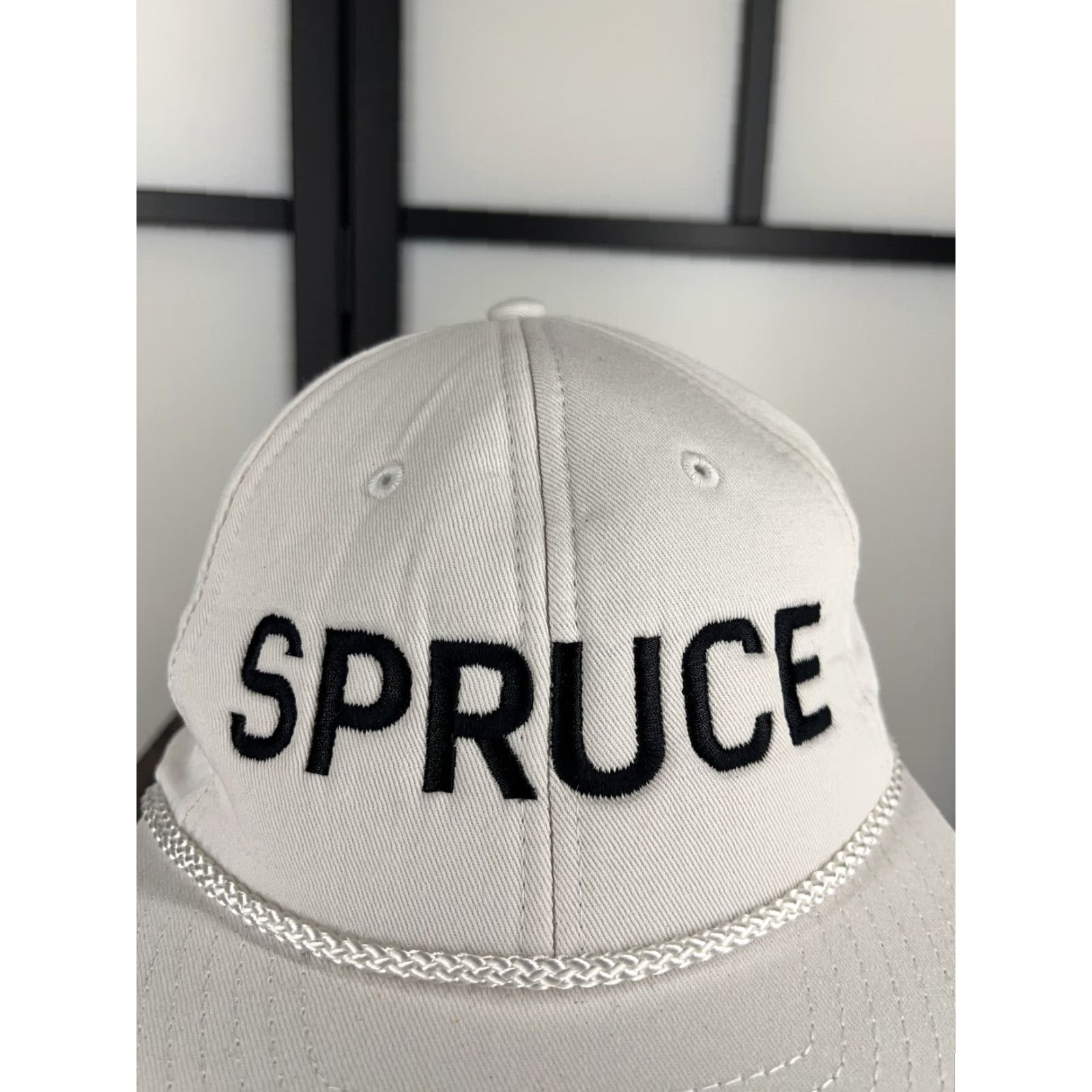 Good American VINTAGE Spruce Hat Cap Snap Back Adult One Size White Cotton American Dry Goods Twill Size ONE SIZE - 2 Thumbnail