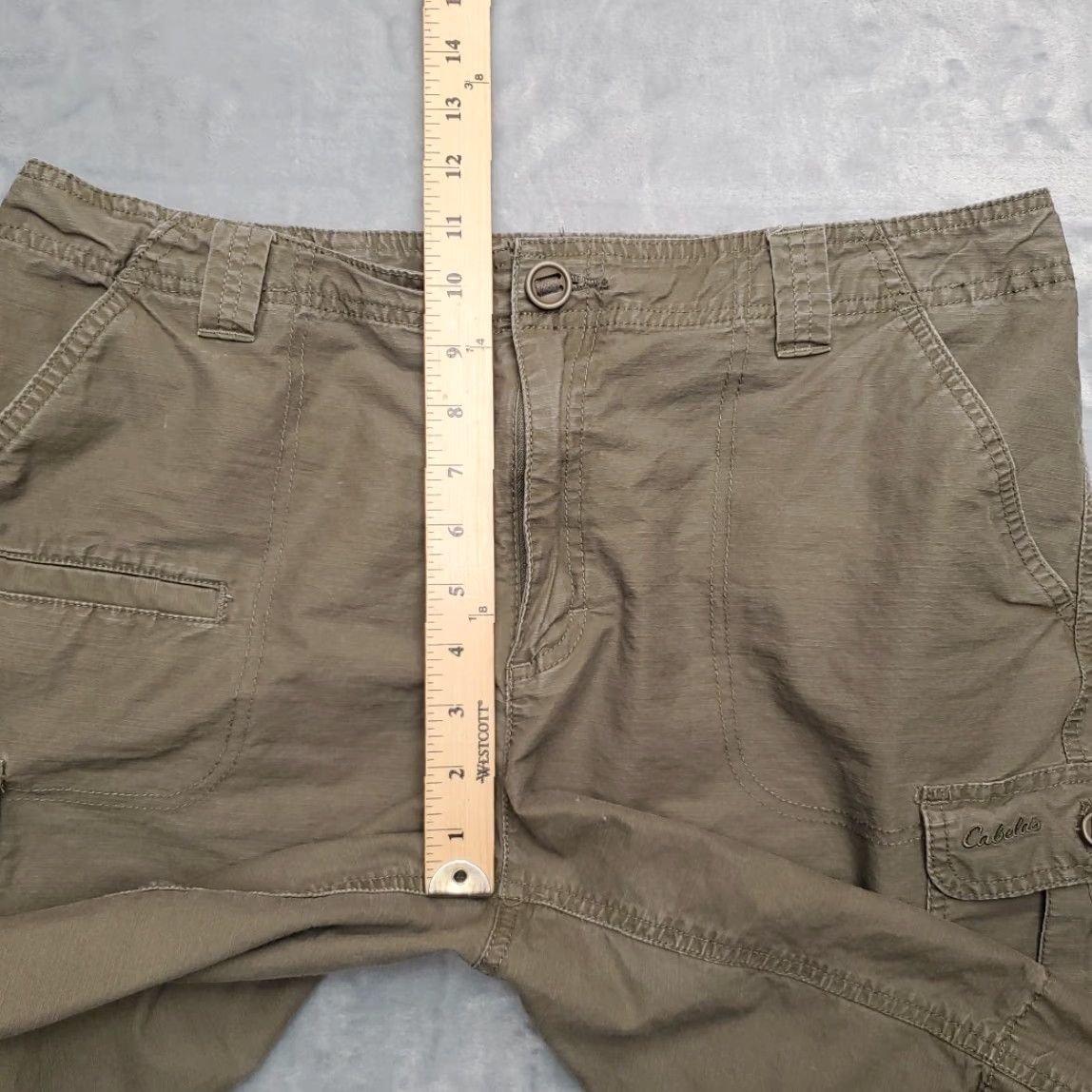Vintage Cabelas Cargo Shorts Men 36 Green Outdoor Cargo Flat Front Utility Hike Size US 36 / EU 52 - 7 Thumbnail