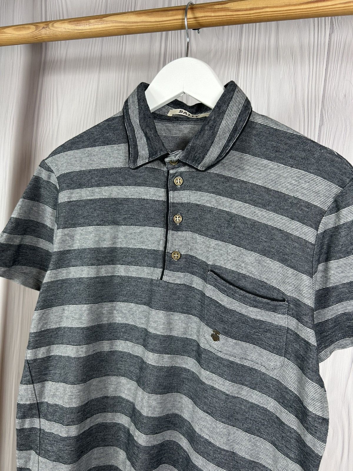 Bally Bally Pocket Metal Logo Premium Cotton Polo Size 48/38 Size US M / EU 48-50 / 2 - 3 Thumbnail
