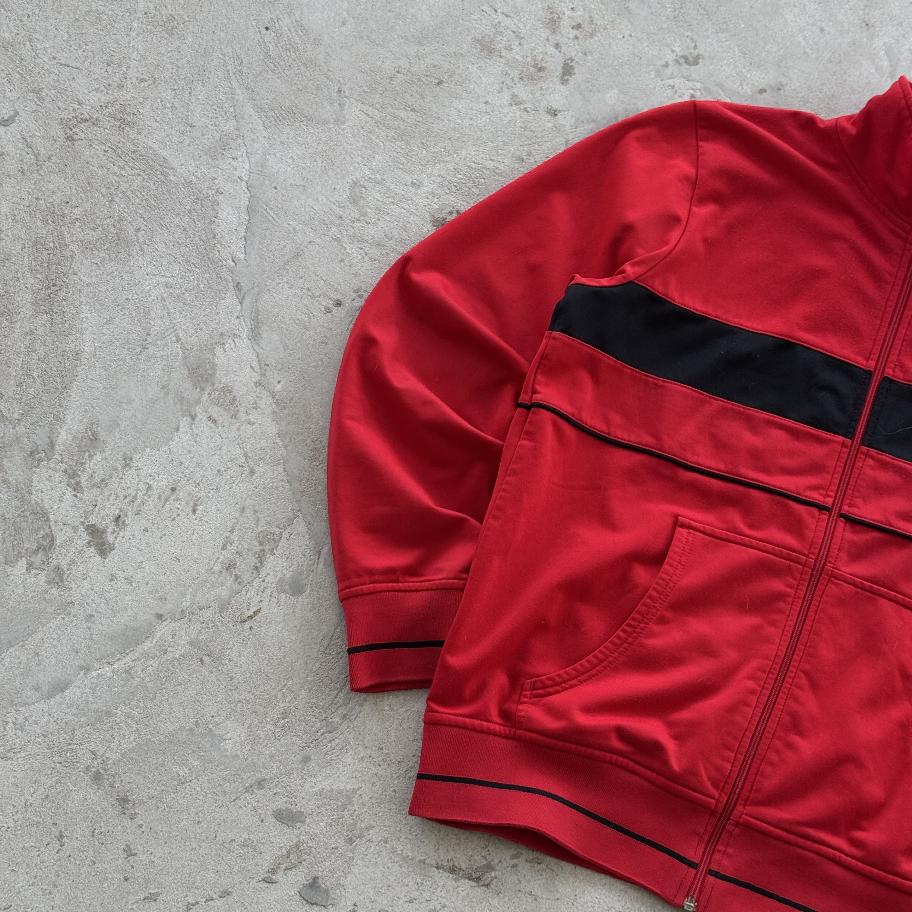 Nike Vintage Nike Sportswear Track Jacket Red Black Striped Size US M / EU 48-50 / 2 - 3 Thumbnail