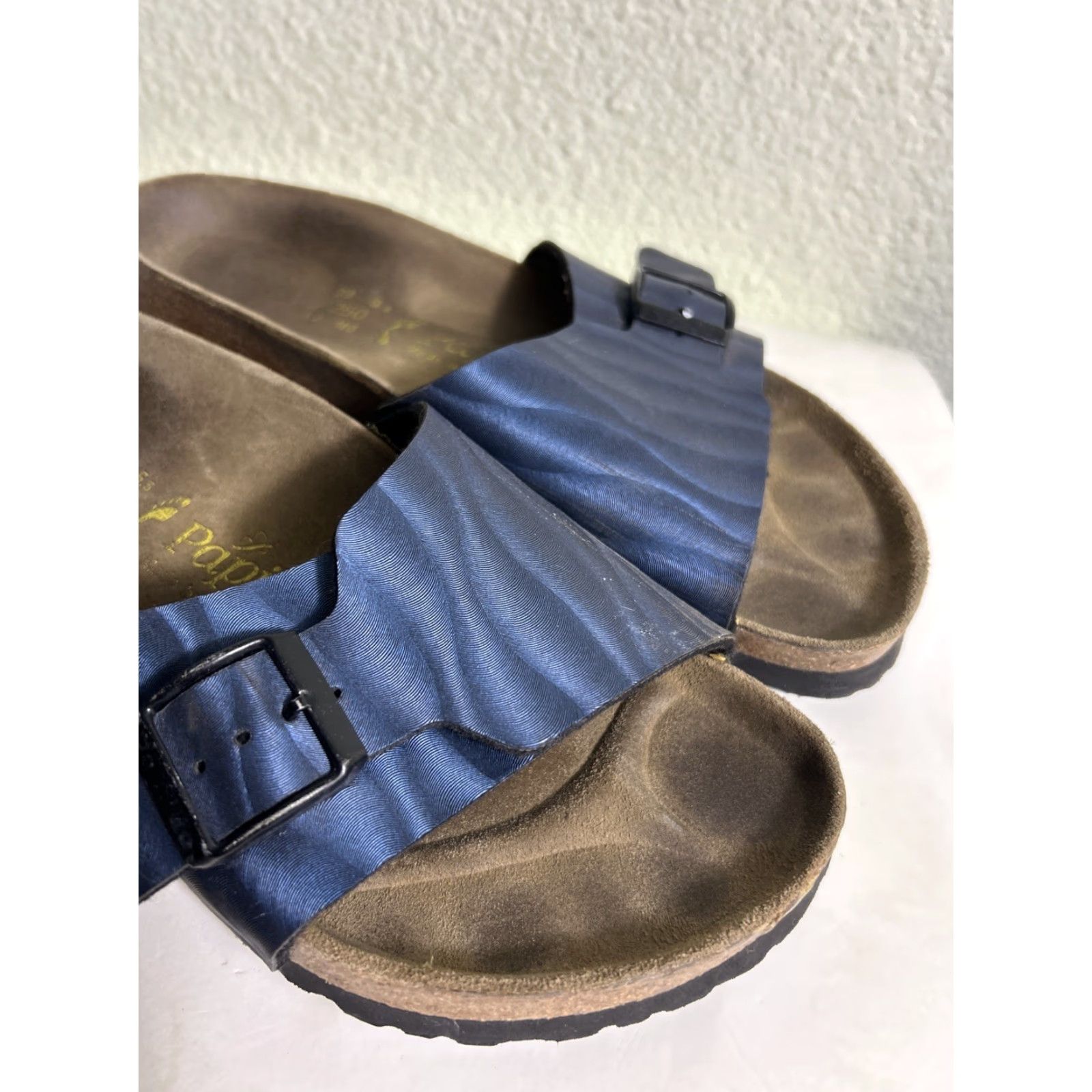 Birkenstock VINTAGE Birkenstock Papillio Navy Blue Slide Sandals Womens Size 8 Size US 8 / IT 38 - 2 Thumbnail