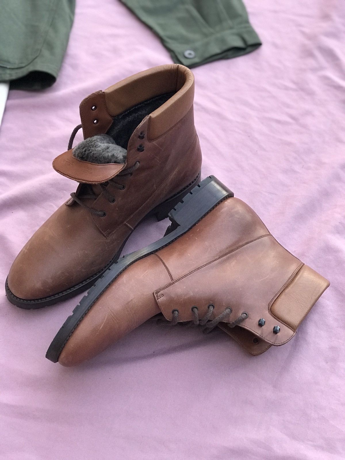 Other LAMBSKIN SHOEPASSION BOOTS VEG TANNED OILY LEATHER Size US 8.5 / EU 41-42 - 8 Thumbnail