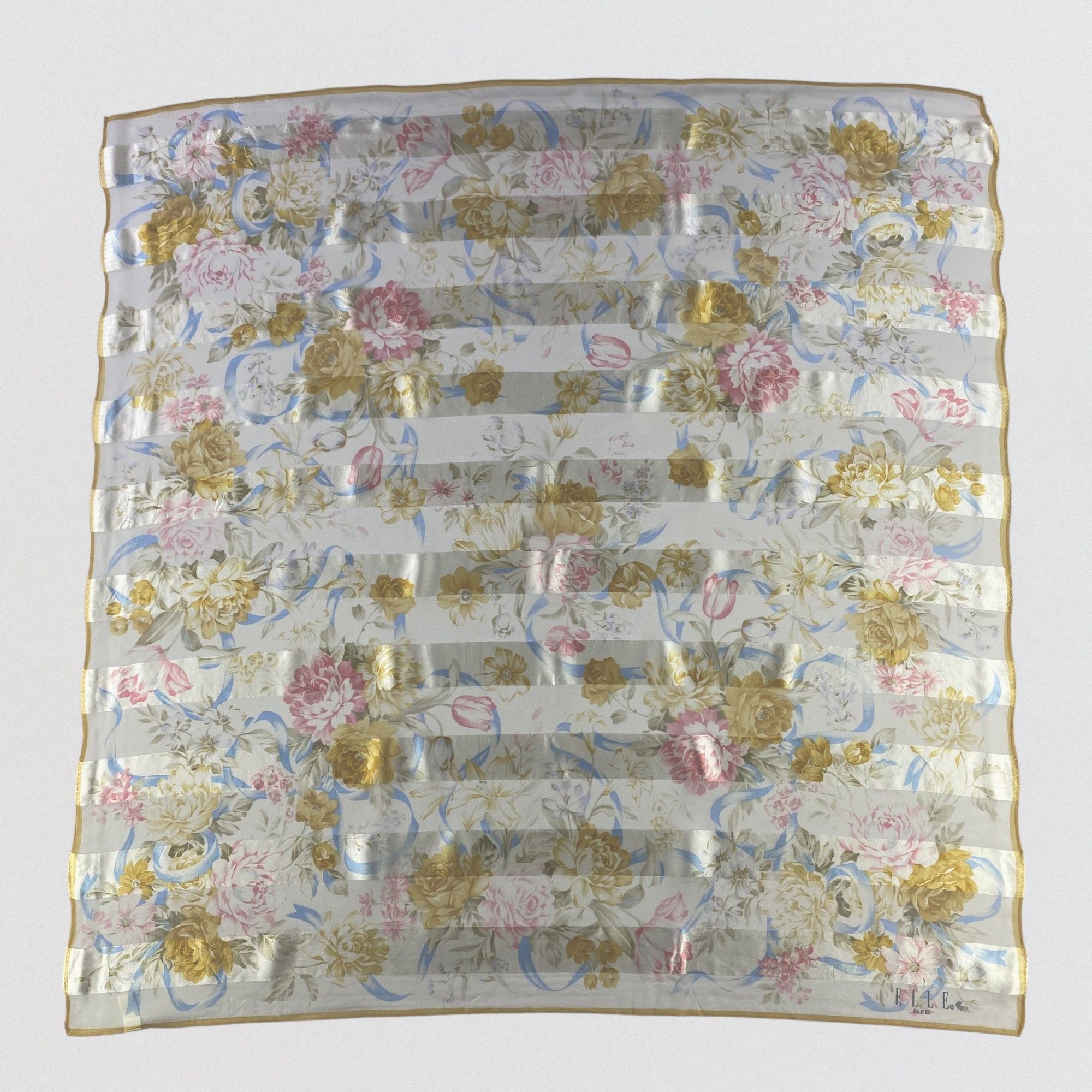 Japanese Brand × Vintage Vintage Elle Paris Silk Scarf SS029 Size ONE SIZE - 1 Thumbnail