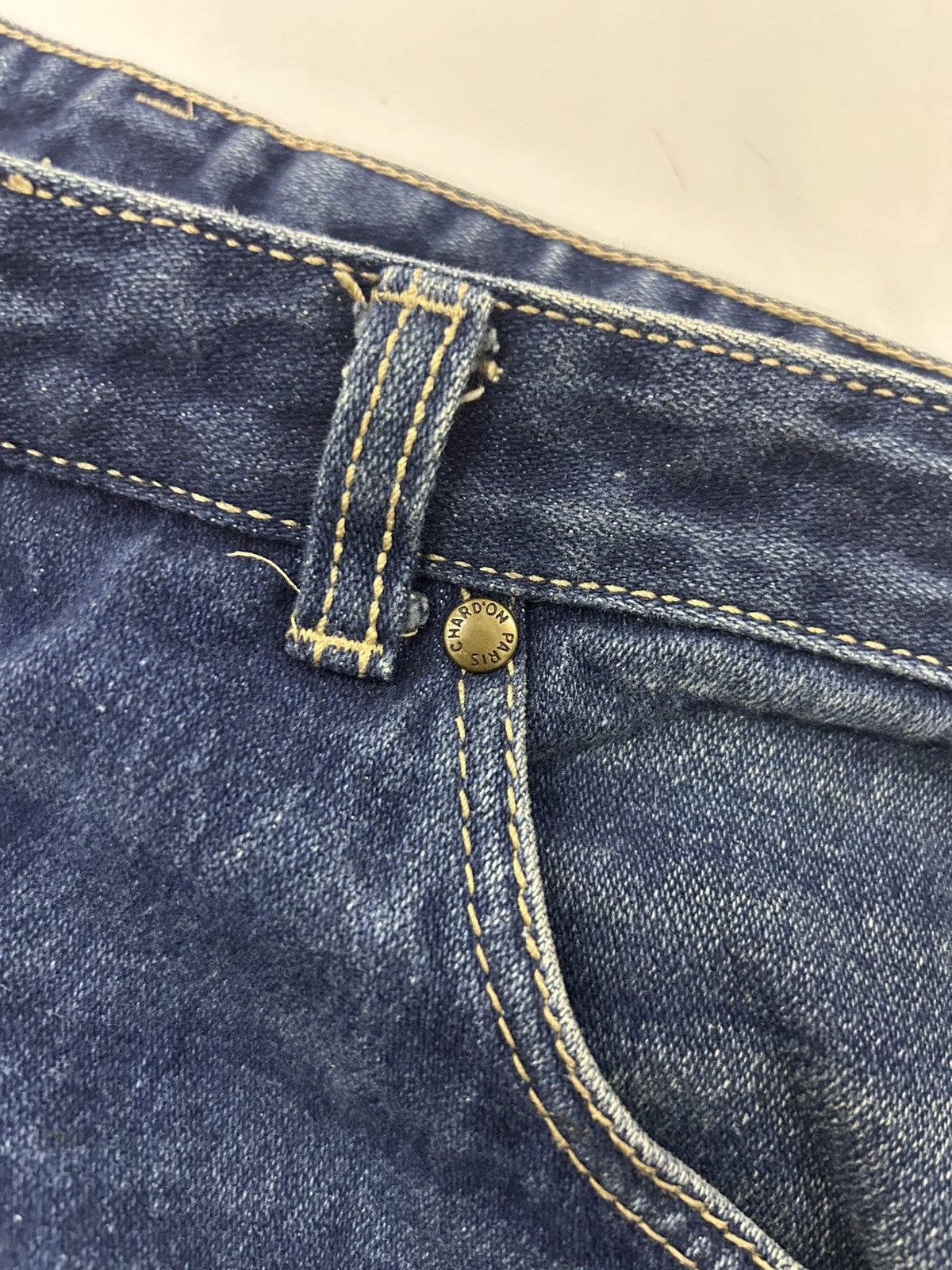 Japanese Brand × Vintage Vintage Chardon Paris Two-Tone High Waisted Flare Jeans Size US 38 / EU 54 - 12 Thumbnail