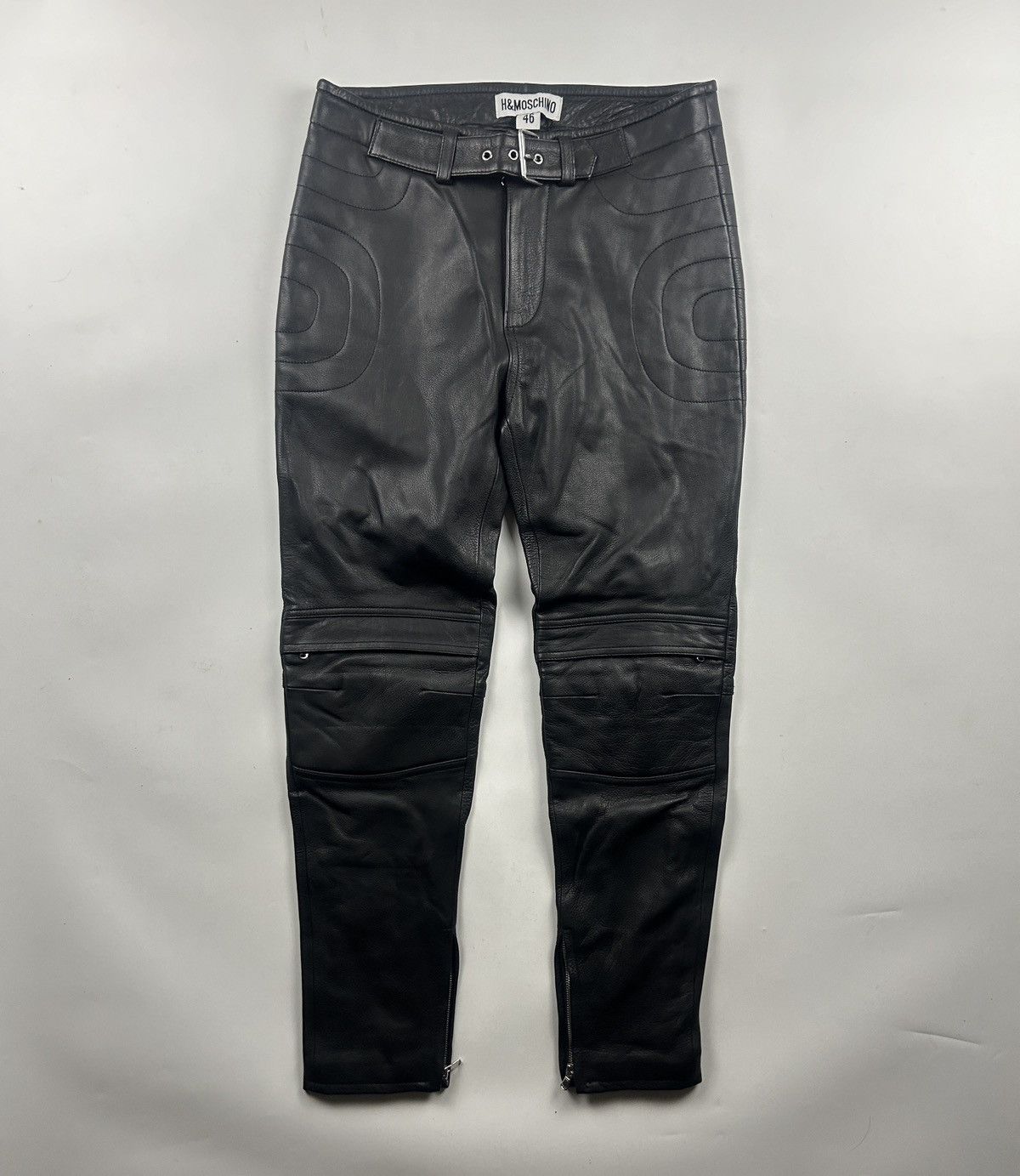 H&M × Moschino H&M x Moschino Leather Biker Pants Size US 30 / EU 46 - 1 Thumbnail