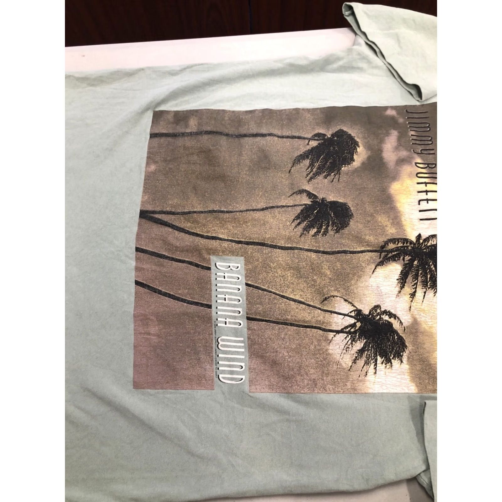 Anvil VINTAGE JIMMY BUFFETT BANANA WIND 1996 CONCERT SHIRT L Unisex Adults T-Shirt Green Front & Back Graphics Mens Size US L / EU 52-54 / 3 - 7 Thumbnail