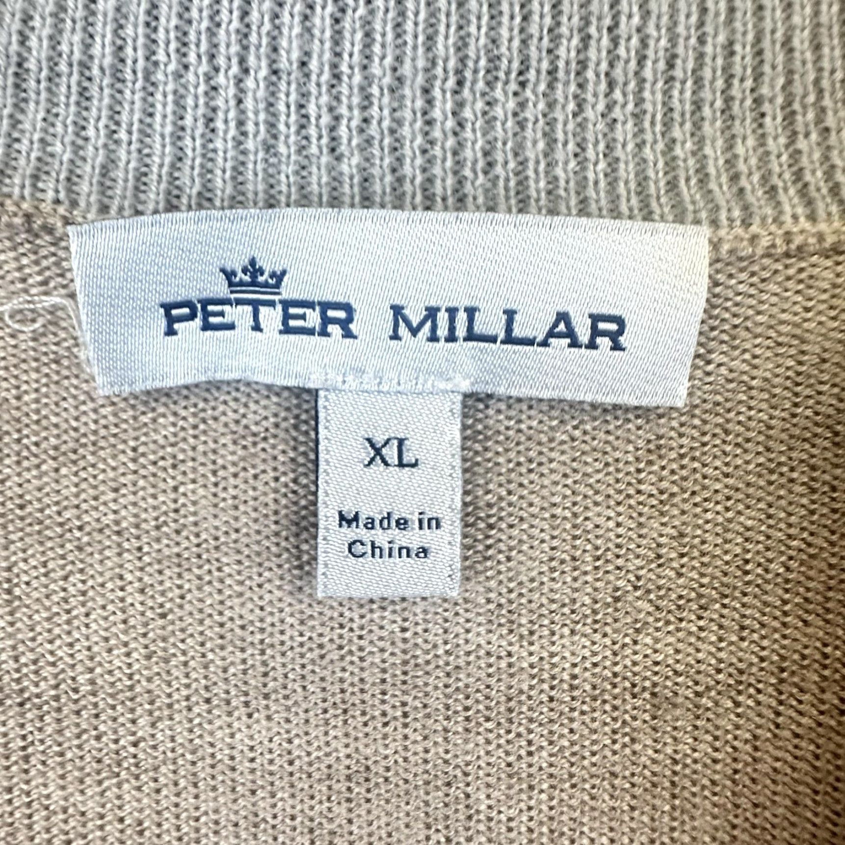Peter Millar Peter Millar Sweater Mens XL Beige Mock Neck 1/4 Zip Pullover Merino Wool Blend Knit Solid Vintage No hole Flaw Size US XL / EU 56 / 4 - 5 Thumbnail