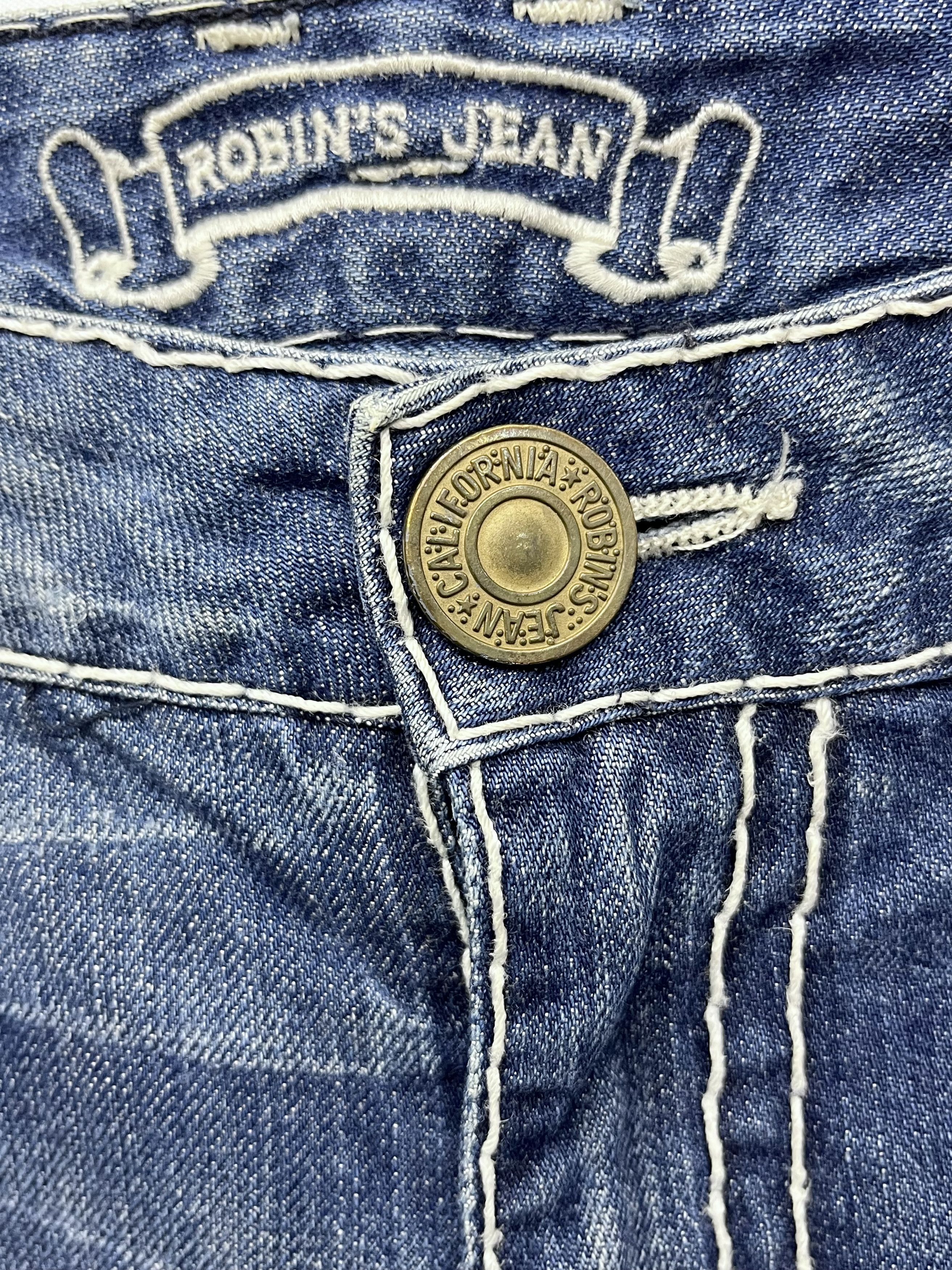 Robins Jeans 🔥ROBIN’S JEANS Gold Wings Embroidered Big Stitch Distressed Size US 38 / EU 54 - 7 Thumbnail