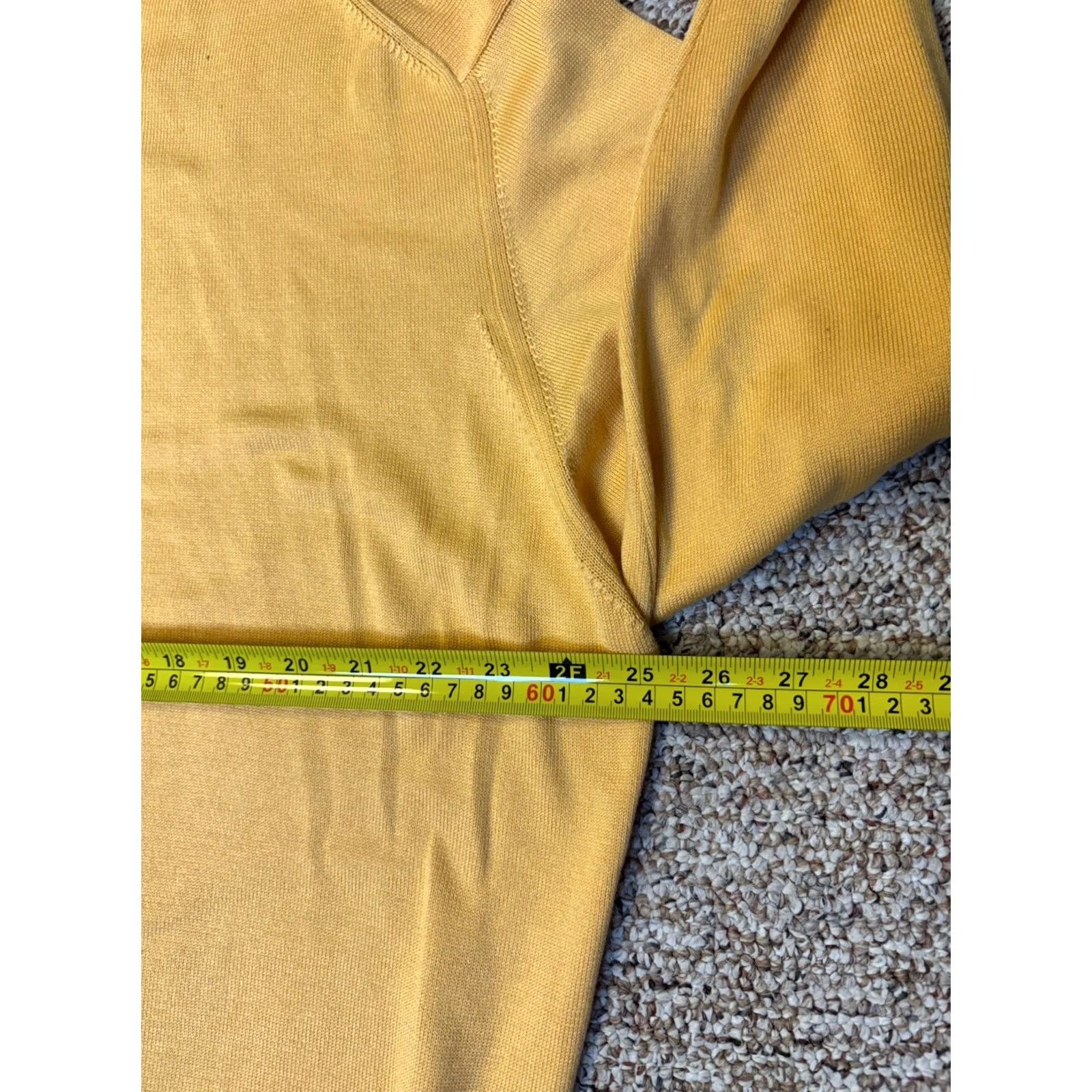 Vintage VINTAGE Fairway & Greene Men Large V-Neck Long Sleeve Sweater Yellow 100% Cotton Pullover Size US L / EU 52-54 / 3 - 6 Thumbnail