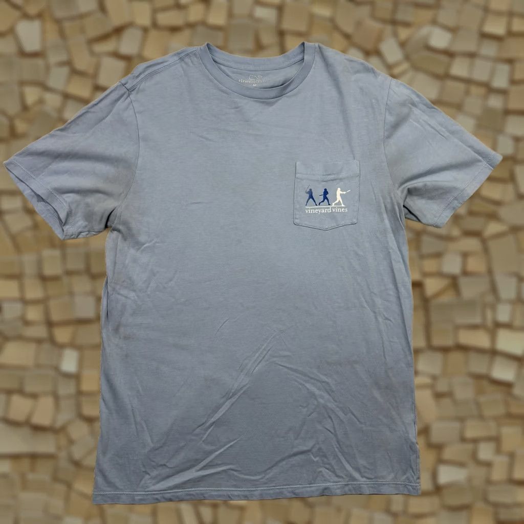 Vineyard Vines Vineyard Vines T-Shirt Blue Baseball Pocket Short Sleeve Men’s M Whale Tee Size US M / EU 48-50 / 2 - 1 Thumbnail