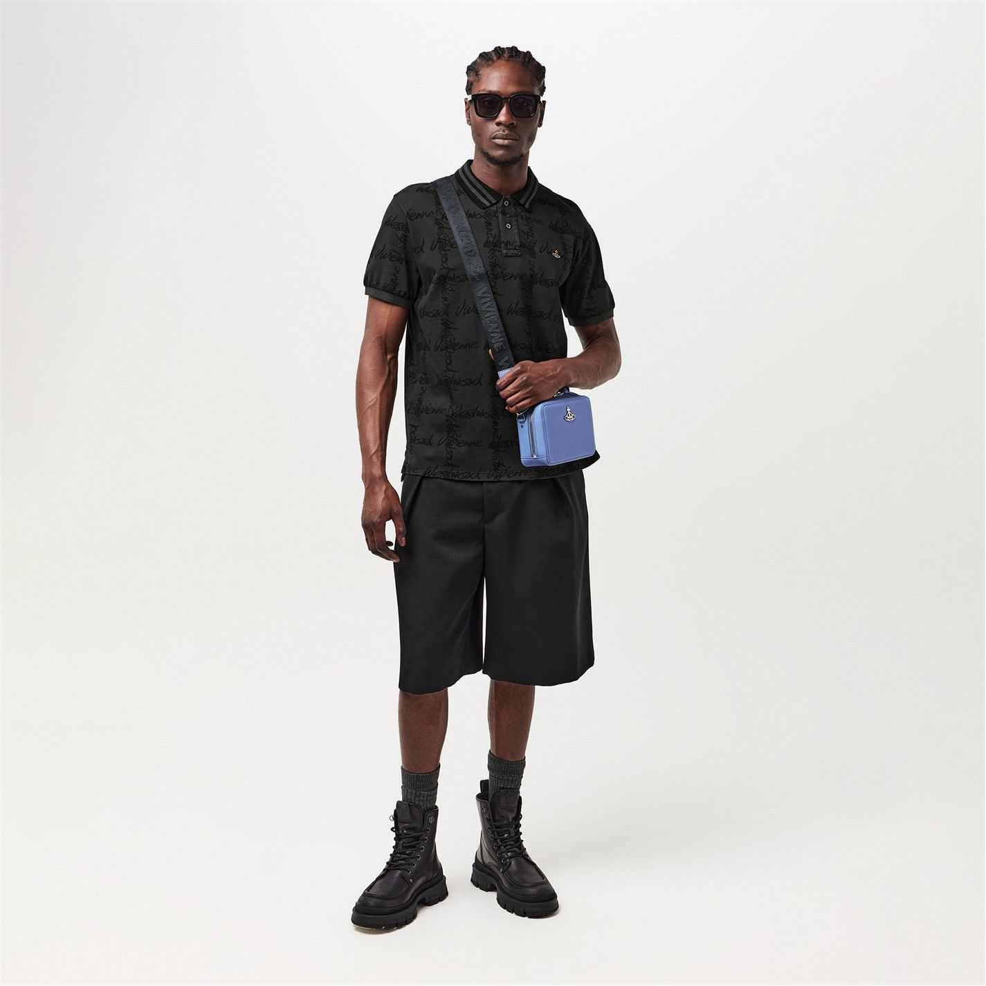 Vivienne Westwood o1g2r1mq0526 Grid Classic Polo Shirt in Grey Size US S / EU 44-46 / 1 - 4 Thumbnail