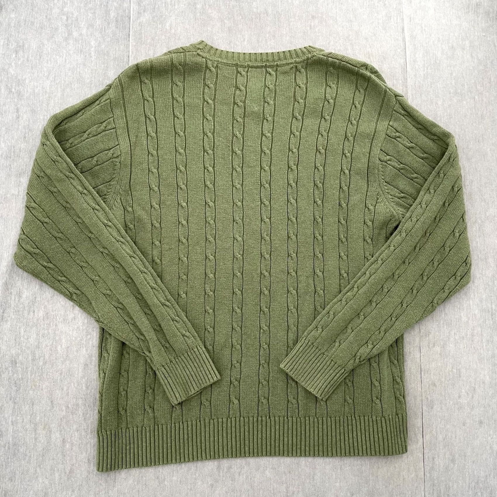 Tommy Hilfiger VINTAGE Tommy Hilfiger Sweater Adult Large Crew Neck Cable Knit Mens Size US L / EU 52-54 / 3 - 3 Thumbnail