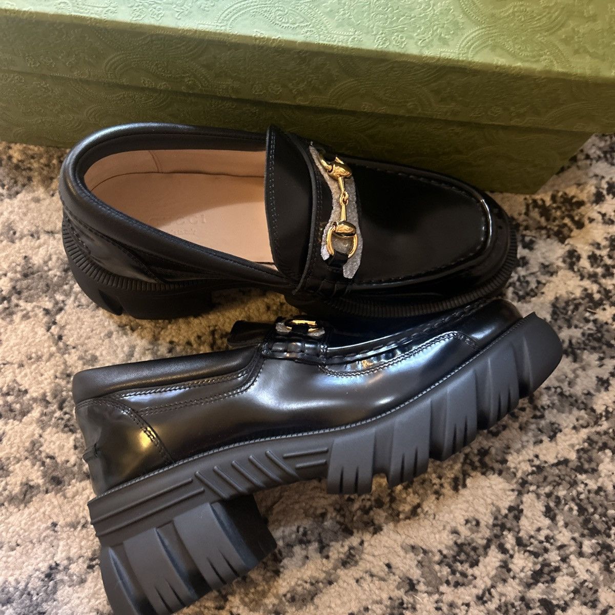 Gucci Gucci Horsebit Lug Sole Loafer Moccasin Leather Magnum Calf Size US 7.5 / IT 37.5 - 3 Thumbnail