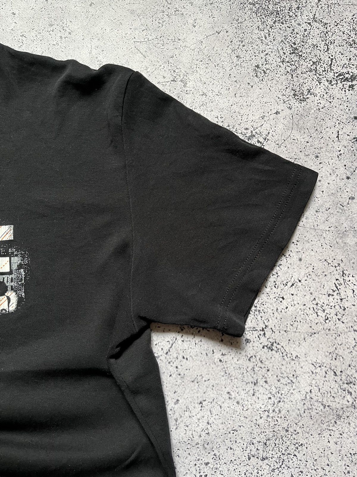 Nike × Vintage Vintage Nike Big Logo T-shirt Black Tee Y2K USA TN Drill Size US XL / EU 56 / 4 - 5 Thumbnail
