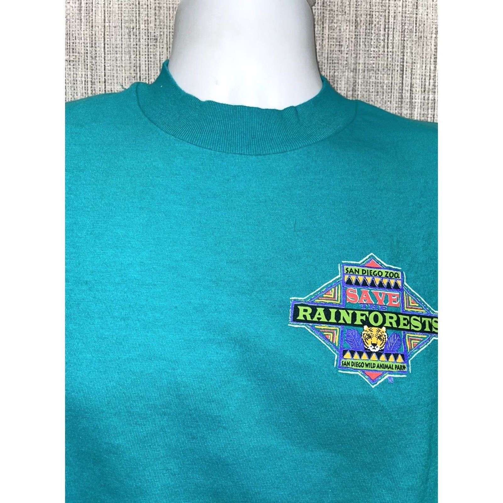 Hanes Hanes Beefy Adult M USA T-Shirt Blue Graphic Men M San Diego Zoo USA Shirt Mens Blue Size US M / EU 48-50 / 2 - 3 Thumbnail