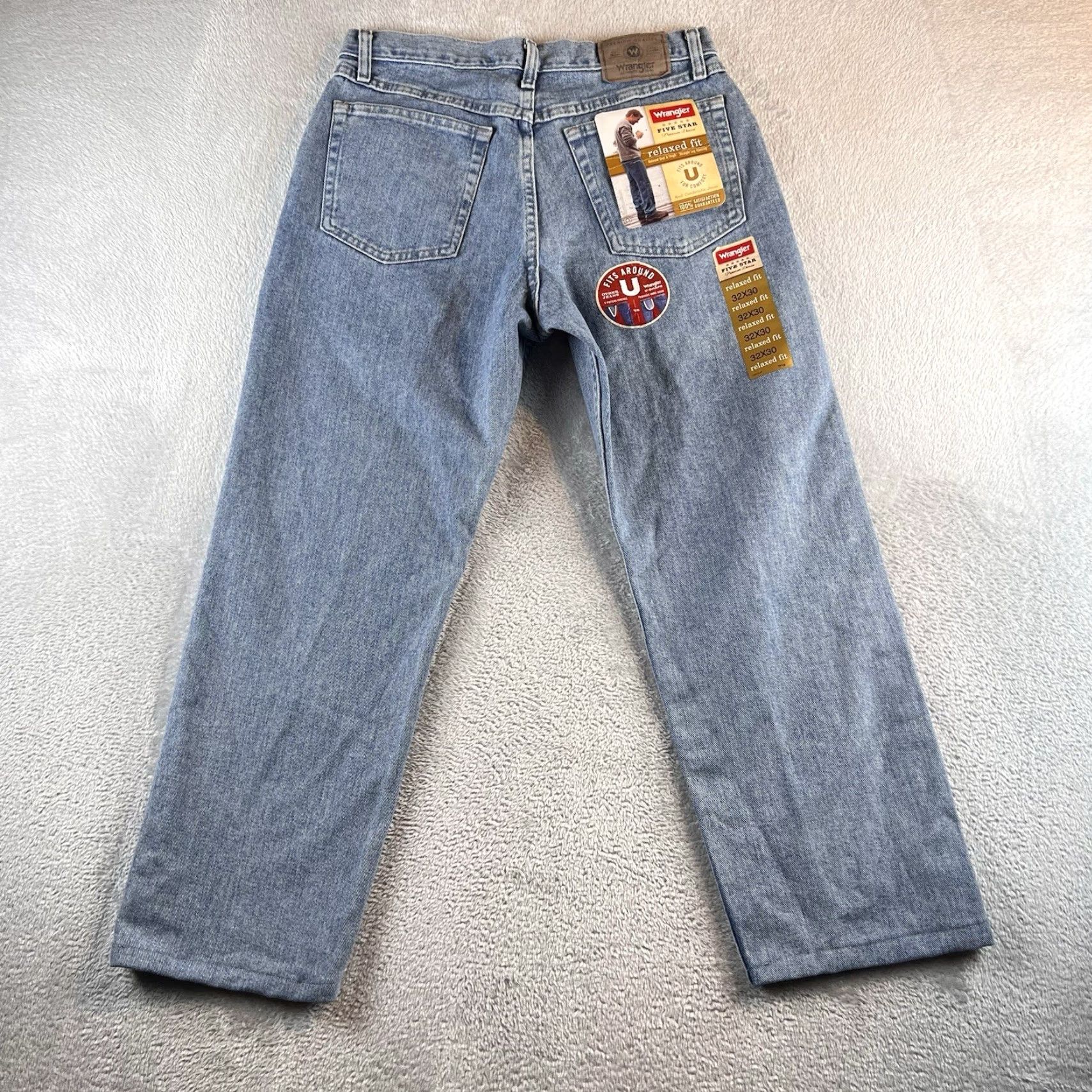 Wrangler VINTAGE Wrangler Five Star Premium Denim Jeans Mens 32x30 Relaxed Blue Jeans 32 30 NWT Mens Size US 32 / EU 48 - 2 Thumbnail
