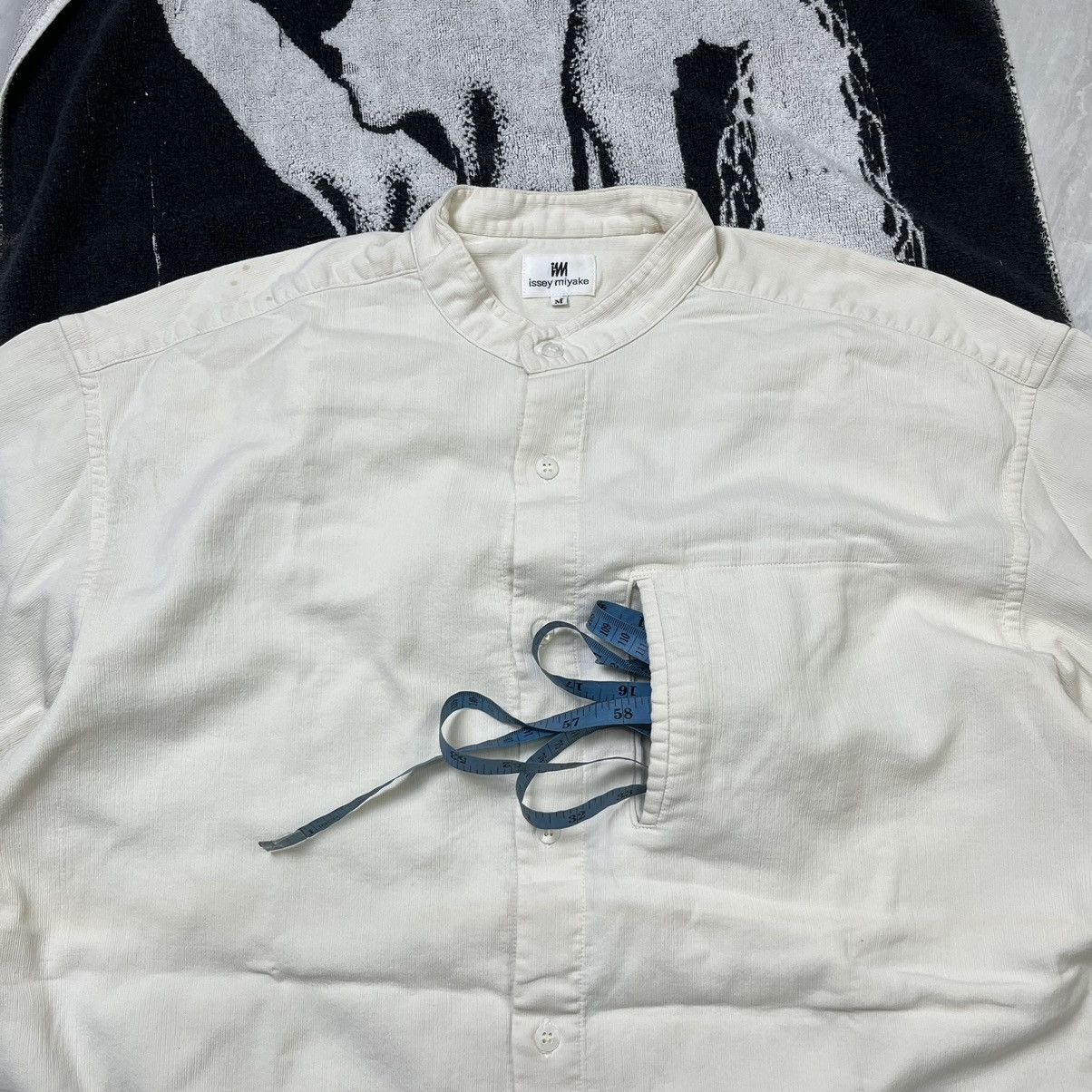 Designer × Issey Miyake × Japanese Brand Vintage Issey miyake textured long sleeve button shirt Size US M / EU 48-50 / 2 - 3 Thumbnail