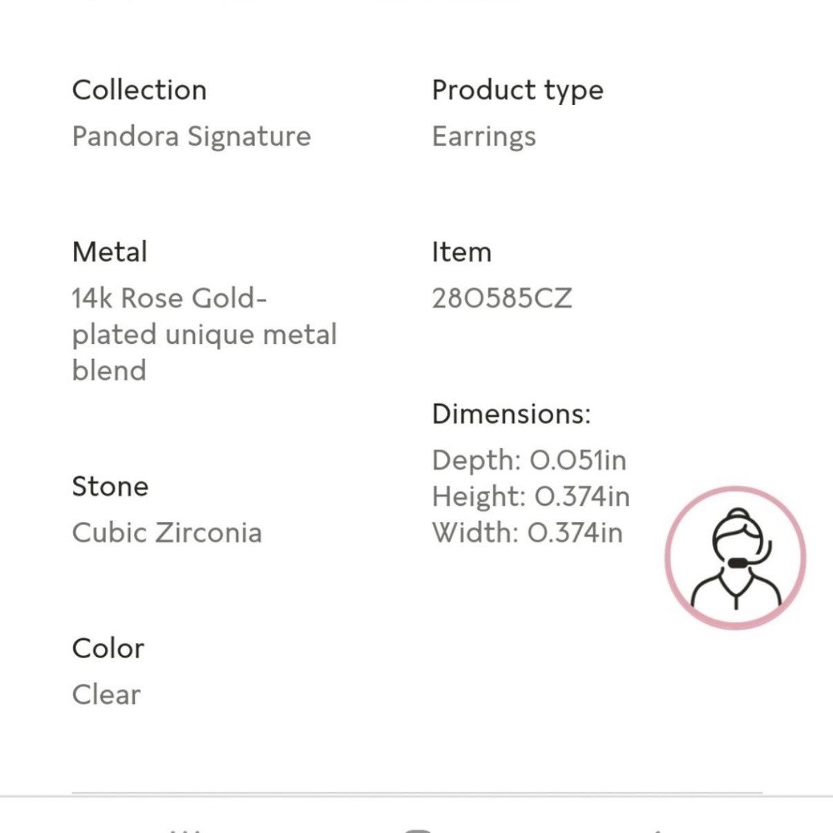 pandora Pandora Rose Gold Sparkling Circle Stud Earrings Size ONE SIZE - 9 Thumbnail