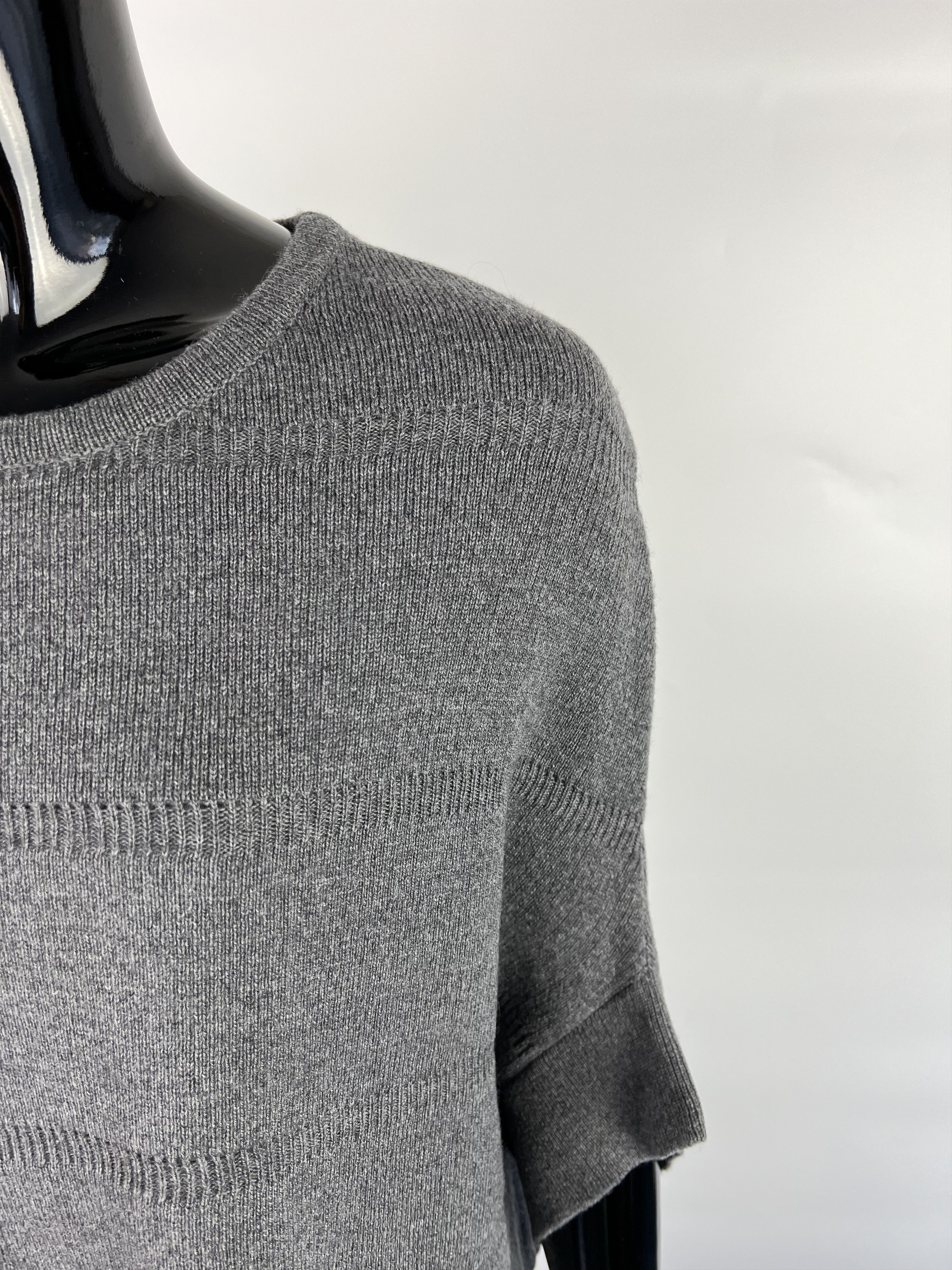Designer Hemisphere Women's Gray Wool Cashmere Knit Top Size M Size M / US 6-8 / IT 42-44 - 6 Thumbnail