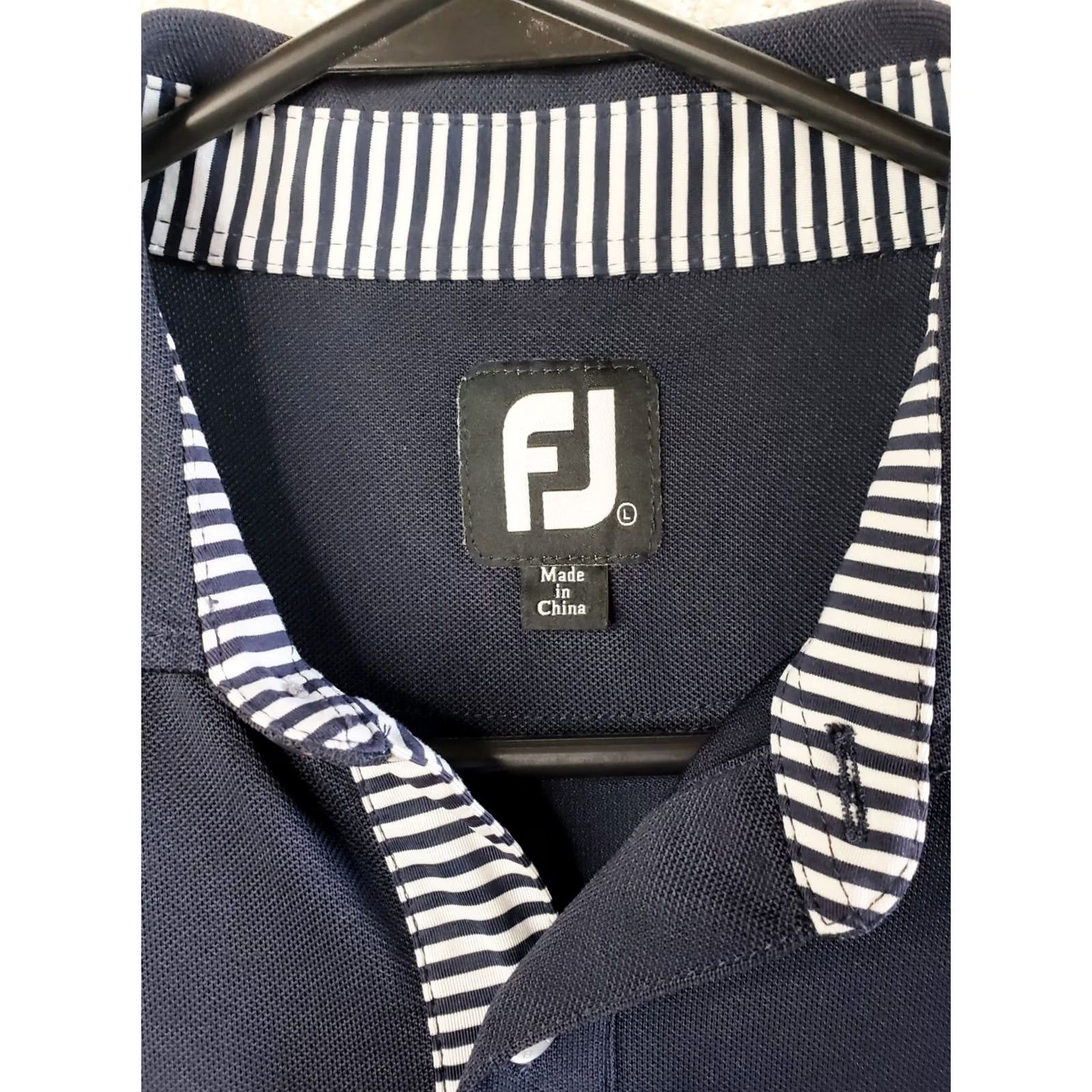 Footjoy FOOTJOY Men's L Black Golf Polo Shirt Stretch Size US L / EU 52-54 / 3 - 5 Thumbnail