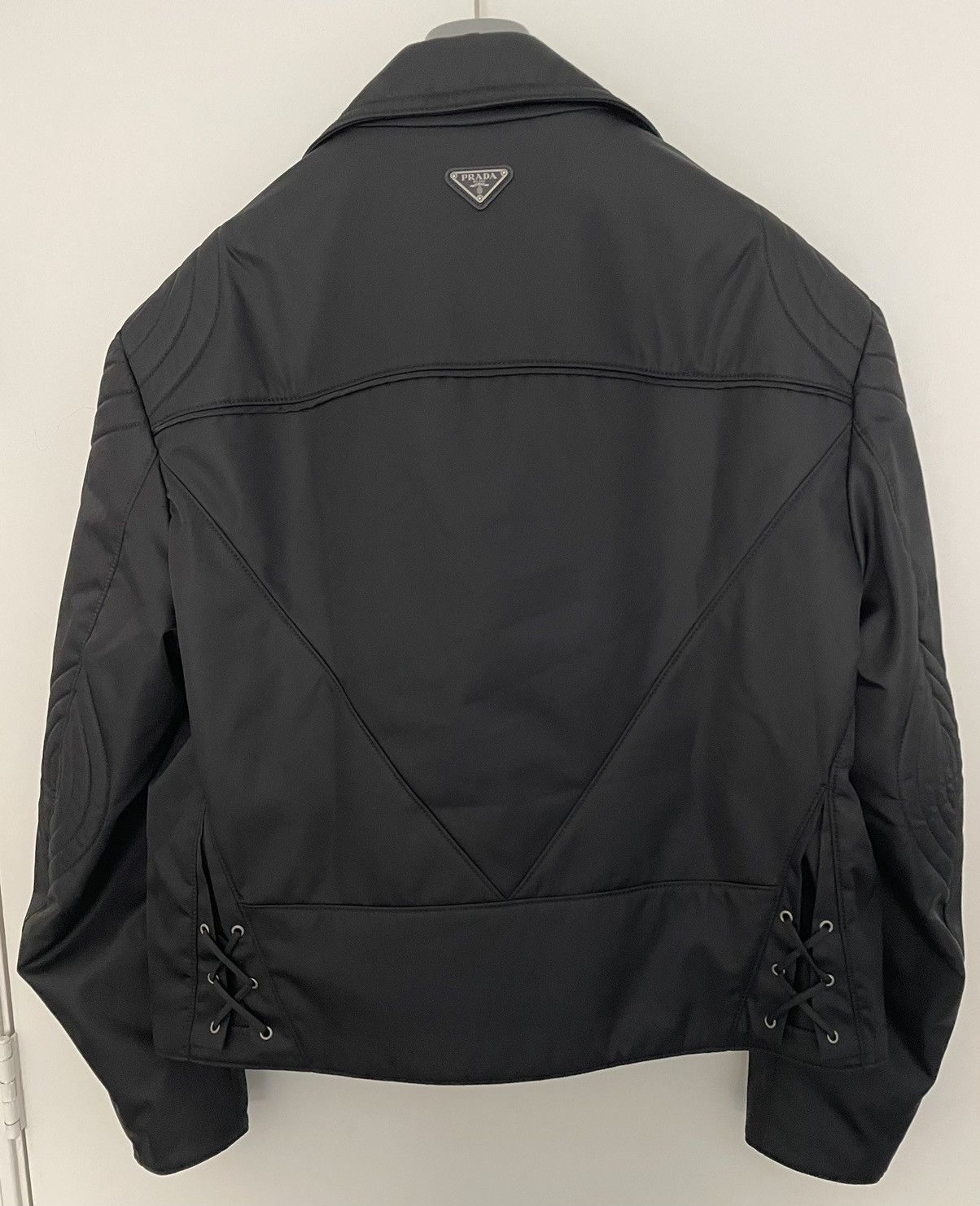 Prada Prada Re-Nylon Biker / Motorcycle Jacket Size US XL / EU 56 / 4 - 4 Thumbnail