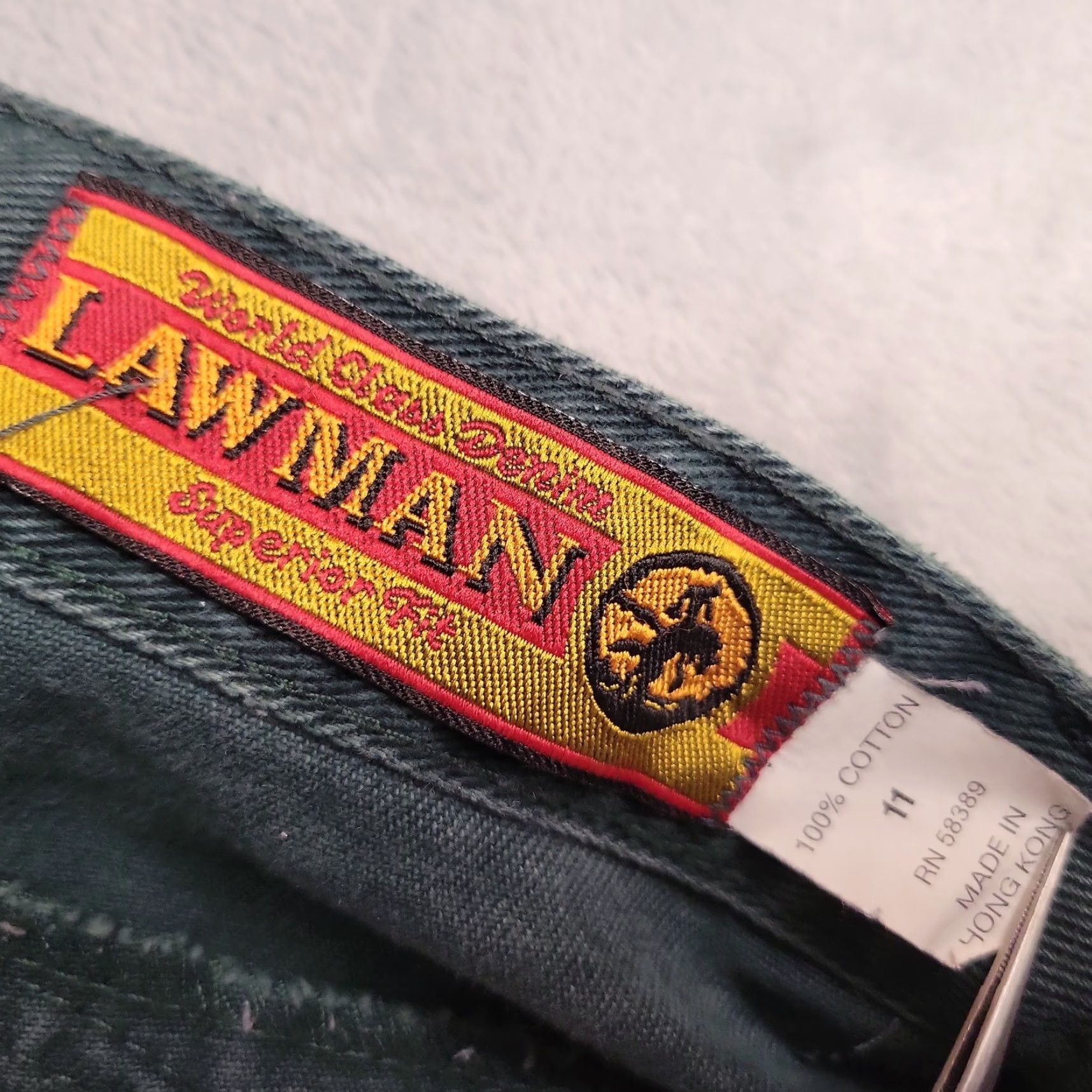 Vintage VINTAGE Lawman Jeans Womens 11 Green Denim High Rise Straight Leg Western Cowboy Rodeo Size 32" / US 10 / IT 46 - 4 Thumbnail