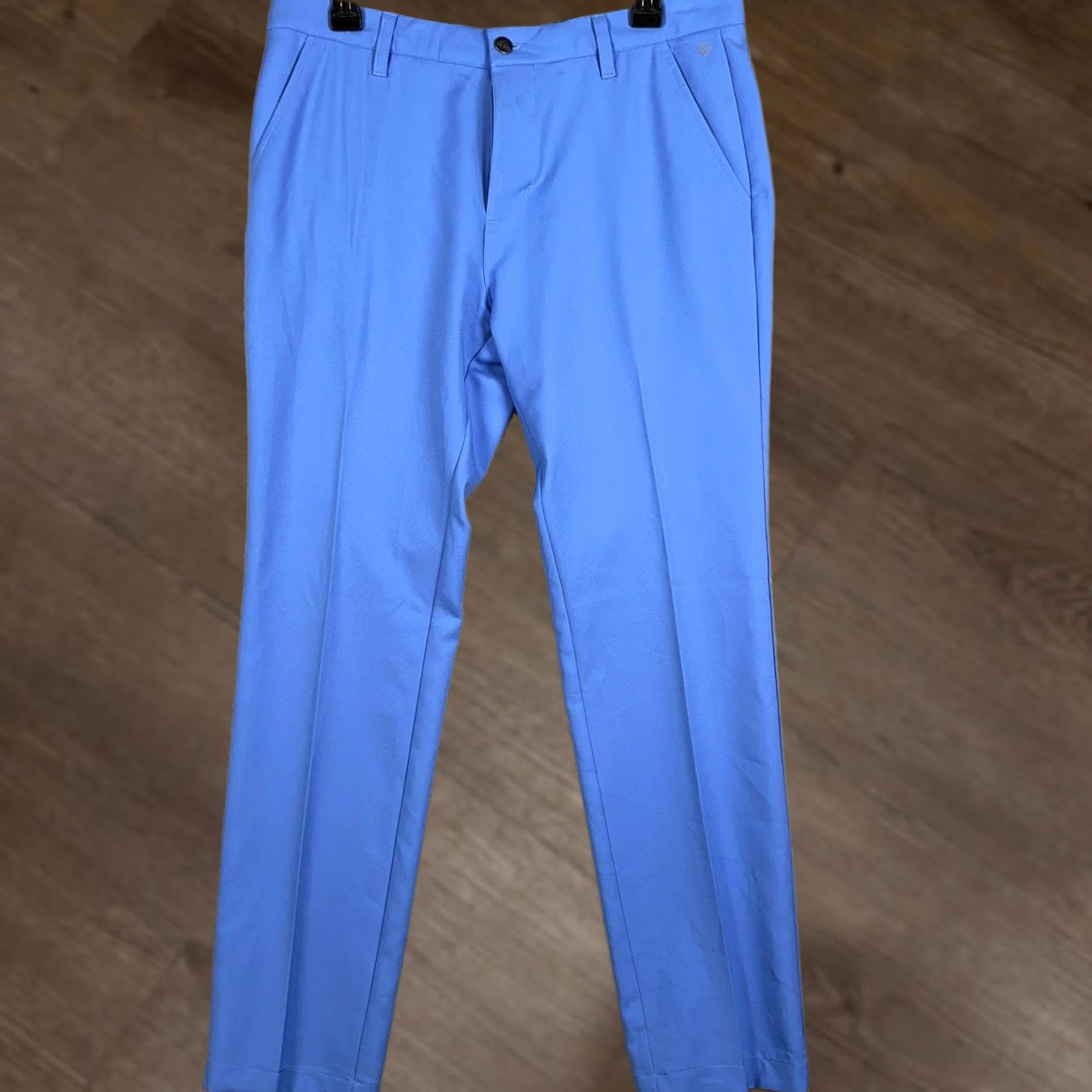 Adidas Adidas Golf Pants Mens Light Blue Chino Flat Front Performance Straight 32X30 Size US 32 / EU 48 - 1 Thumbnail