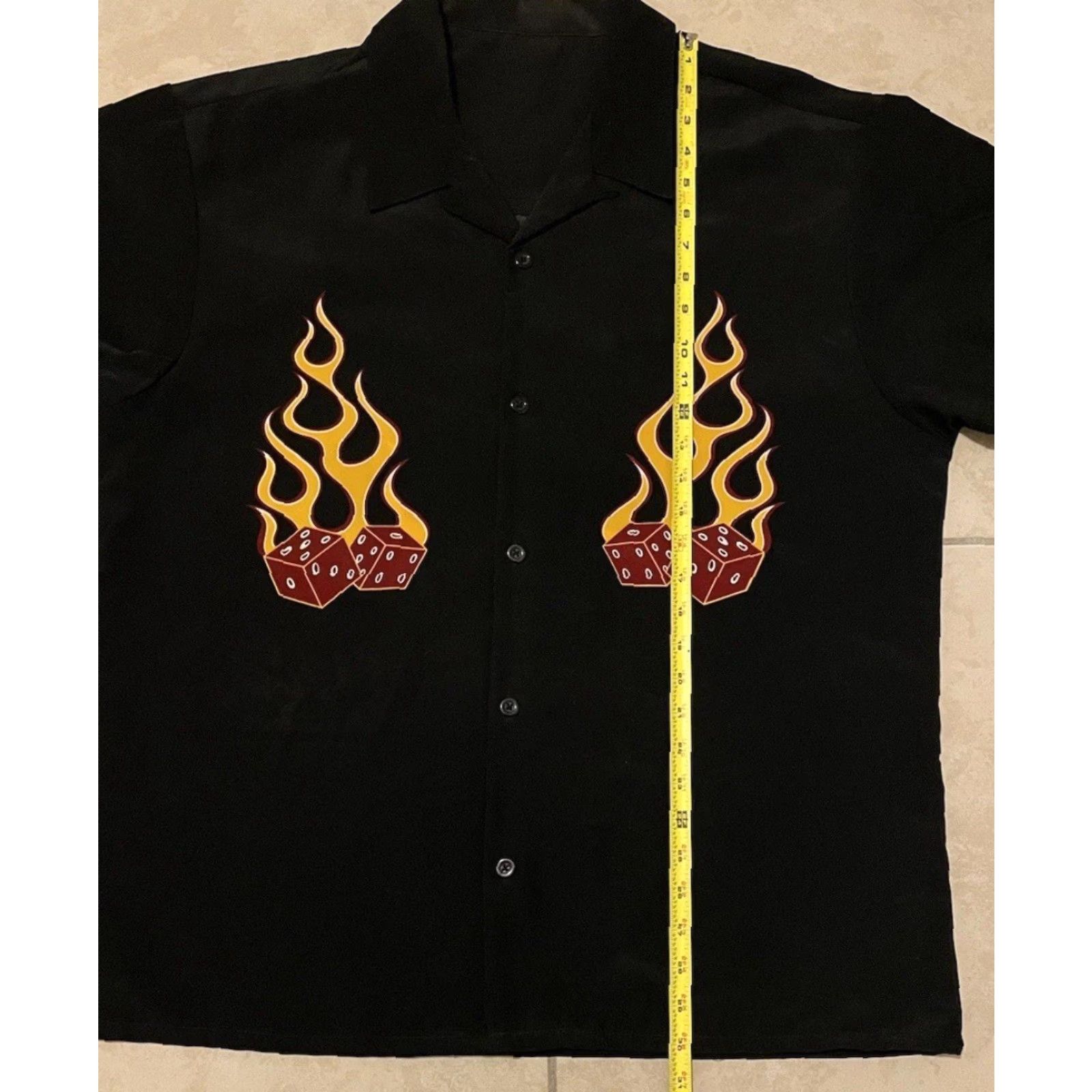 JNCO Vtg Dice Flame Shirt XL Fire Cee Lo Grunge Punk Biker Skate Surf 90s Y2K Jnco Size US XL / EU 56 / 4 - 7 Thumbnail