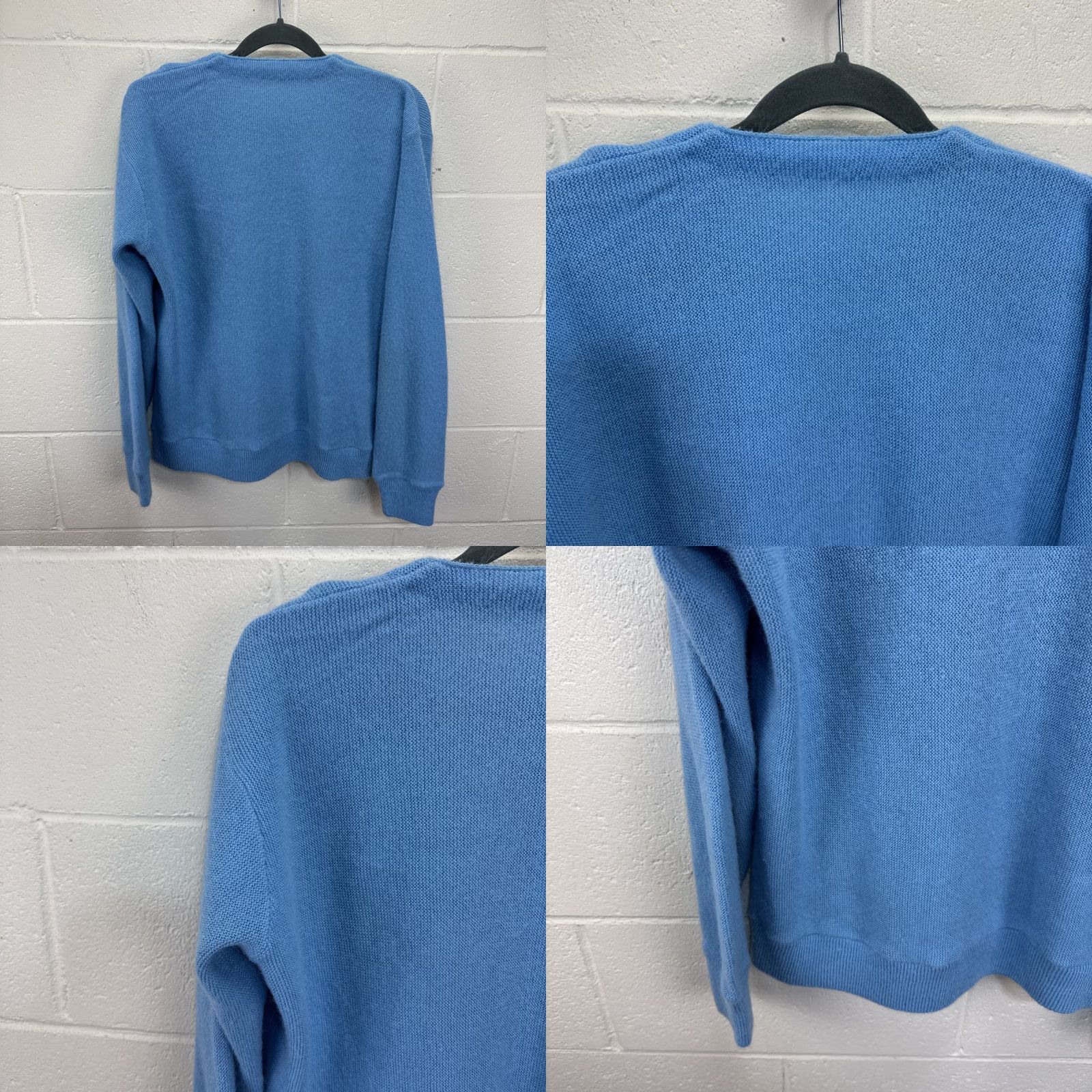 Vintage VINTAGE Cardigan Mens M Blue 60s 70s Wool Button Up Pockets Classic Cardigan Sweater Knit Tightly Woven N/A Size US M / EU 48-50 / 2 - 9 Thumbnail